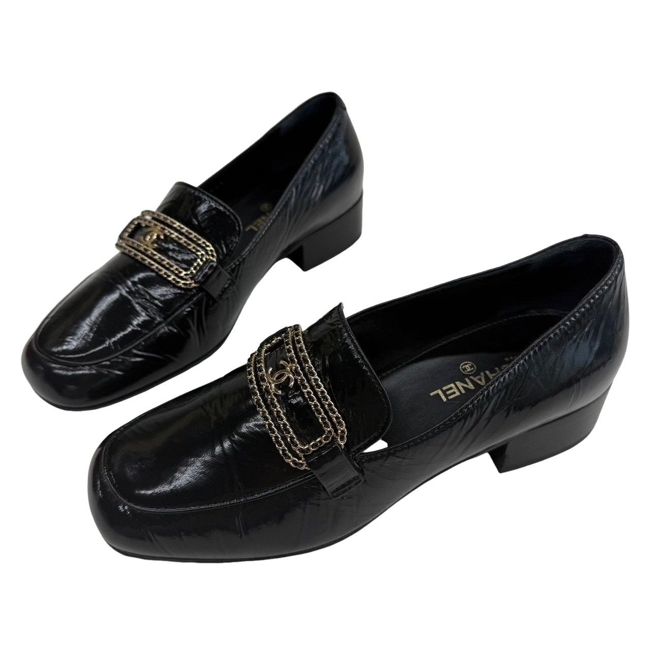 Chanel Chanel Black Chain Loafers Size 35.5 Size US 5.5 / IT 35.5 - 1 Thumbnail