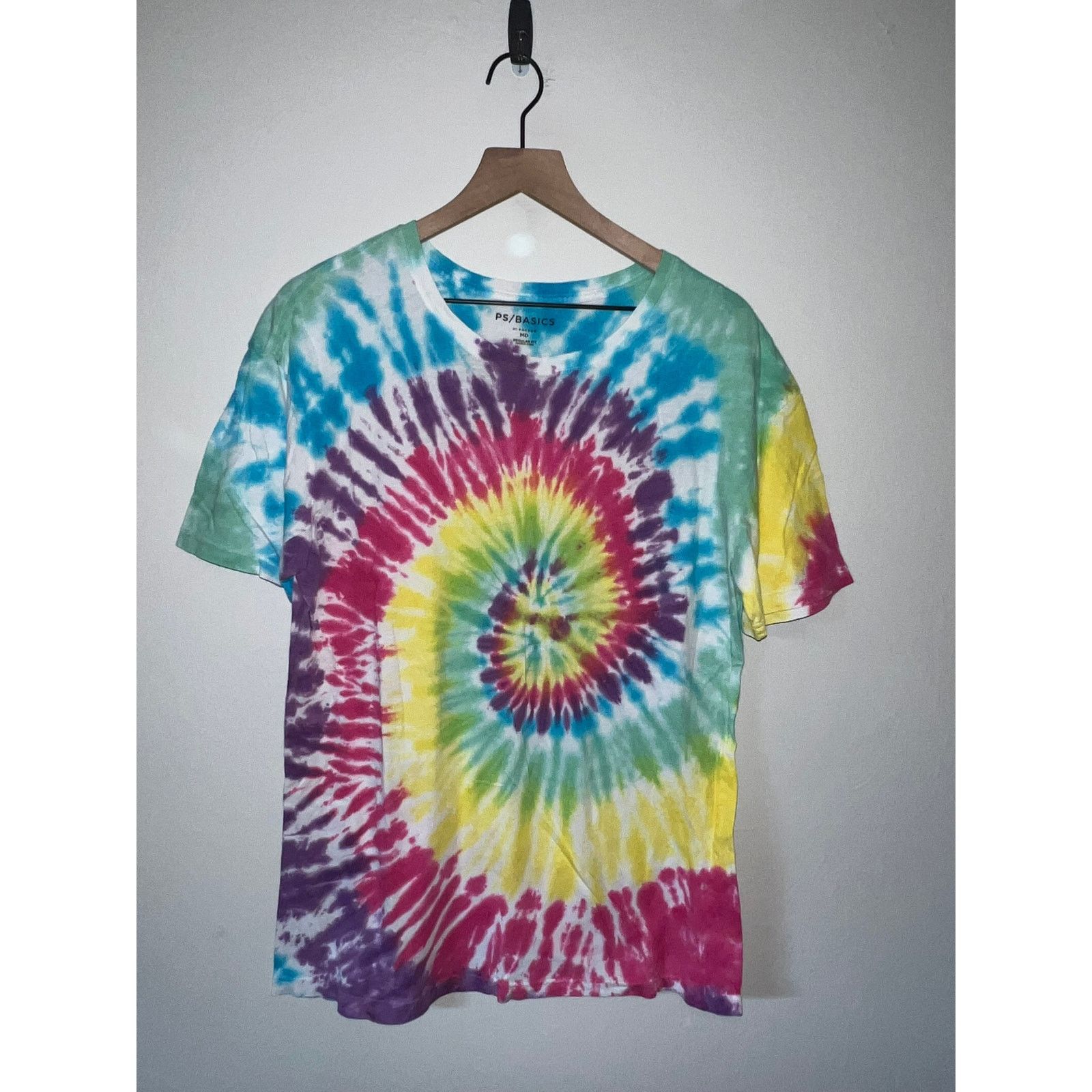 Basic Editions Basics Rainbow Spiral Tie Dye Shirt Pacsun PS Y2K 2000s M Size US M / EU 48-50 / 2 - 1 Thumbnail