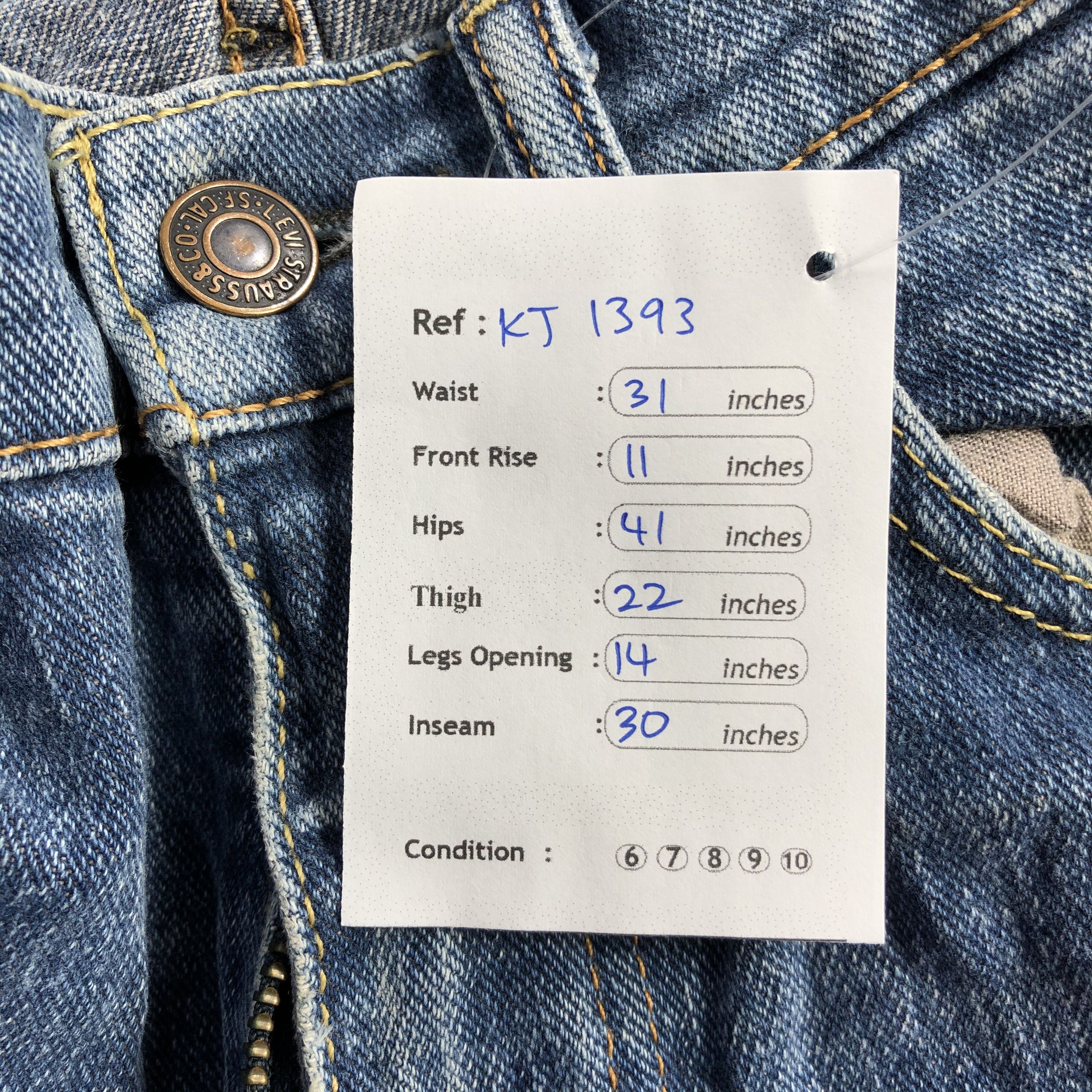 Levi's Vintage Levi's 505 Jeans Blue Wash Denim KJ1393 Size US 31 - 12 Thumbnail