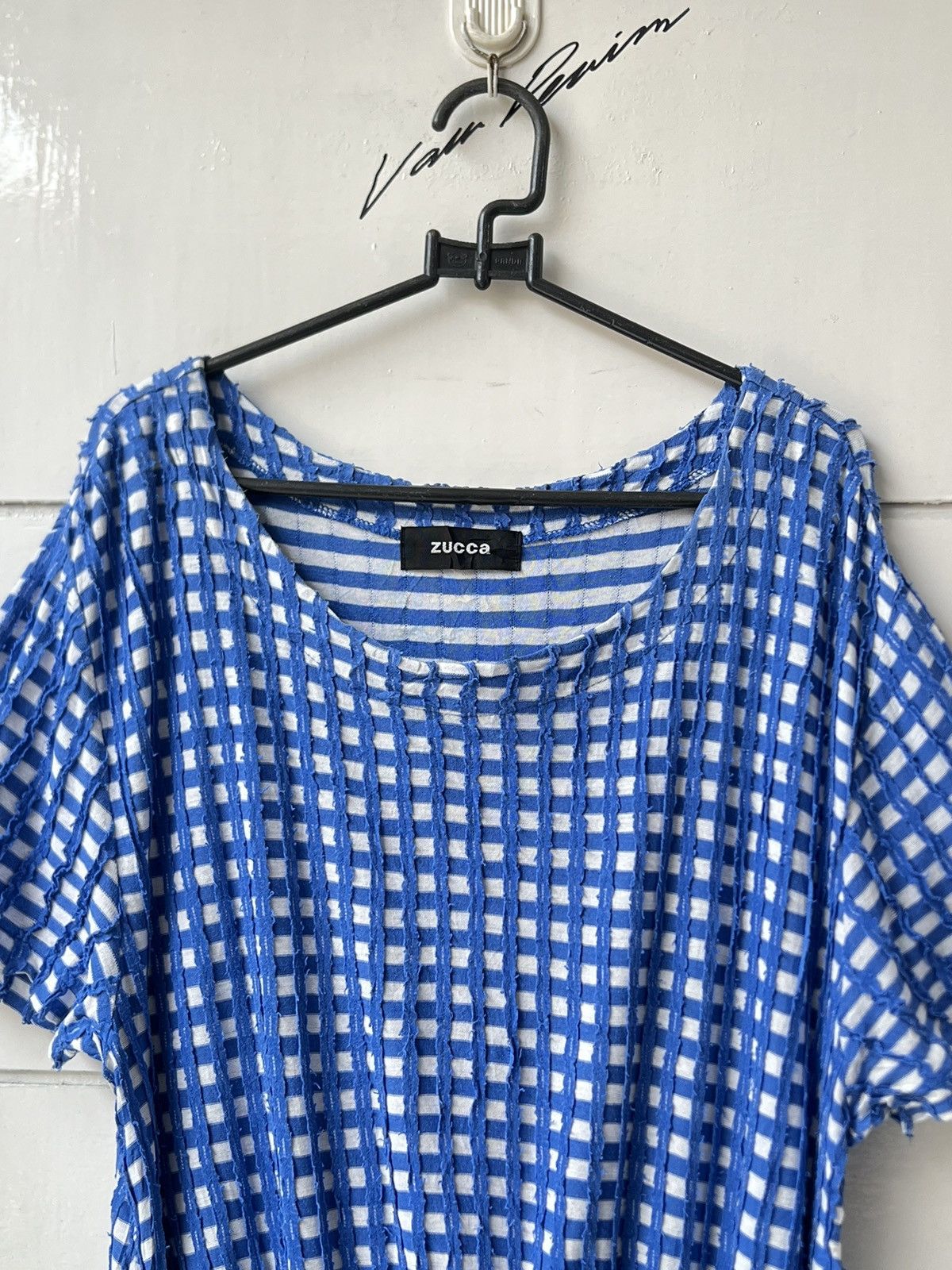 Zucca ZUCCA Blue Plaid Dress Size XS / US 0-2 / IT 36-38 - 16 Thumbnail