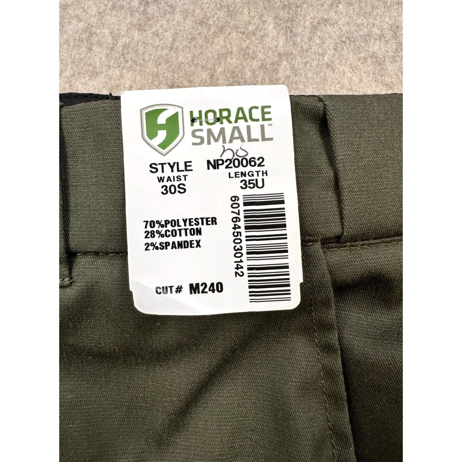 Olive Horace Small Pants Mens 30 Olive Green Uniform Work Stretch NP20062 NWT Size US 30 / EU 46 - 3 Thumbnail