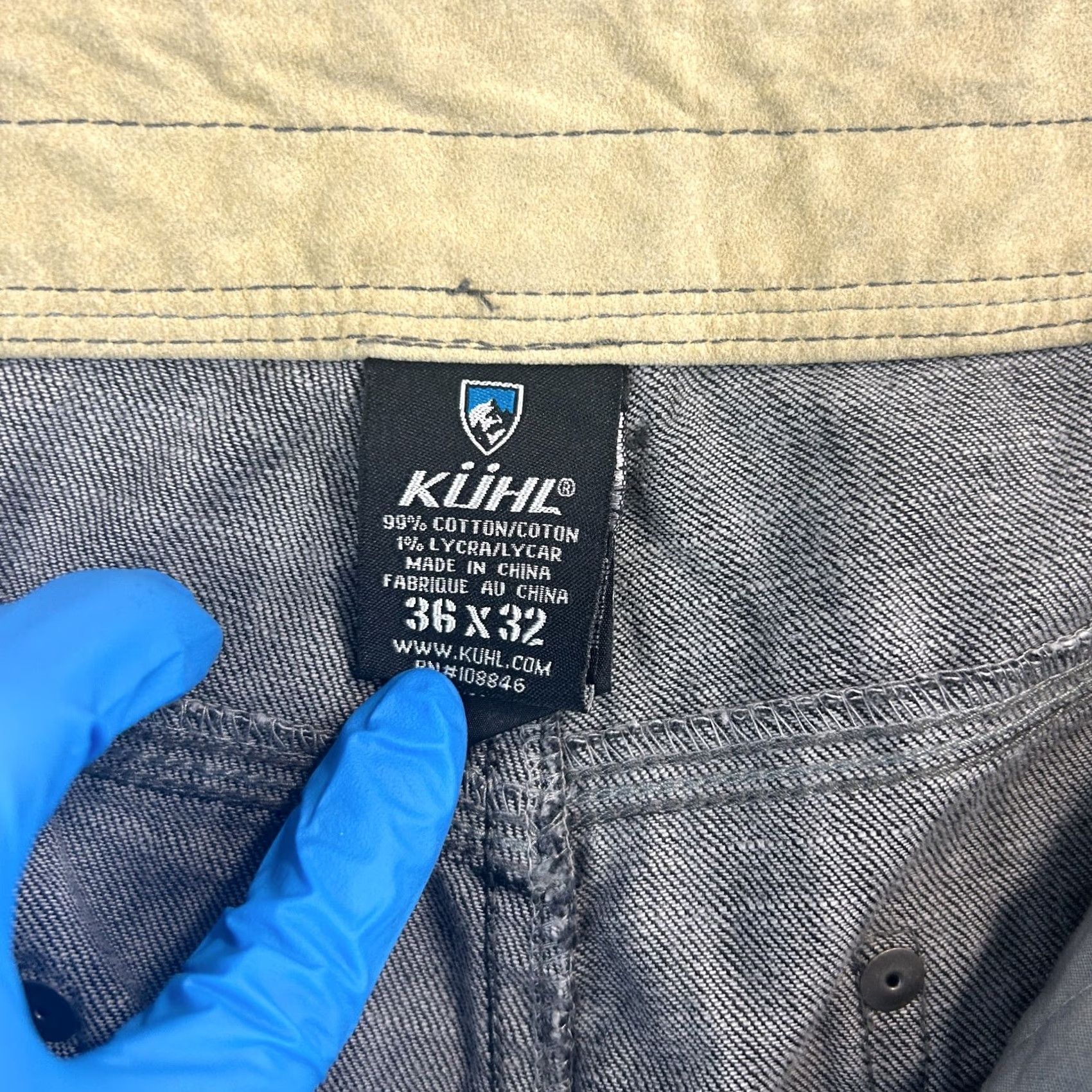 Denime Kühl Riot Jeans Mens 36x32 Black Denim 5-Pocket Straight Regular Fit Pocketless? No, Accents: Logo. Size US 36 / EU 52 - 3 Thumbnail
