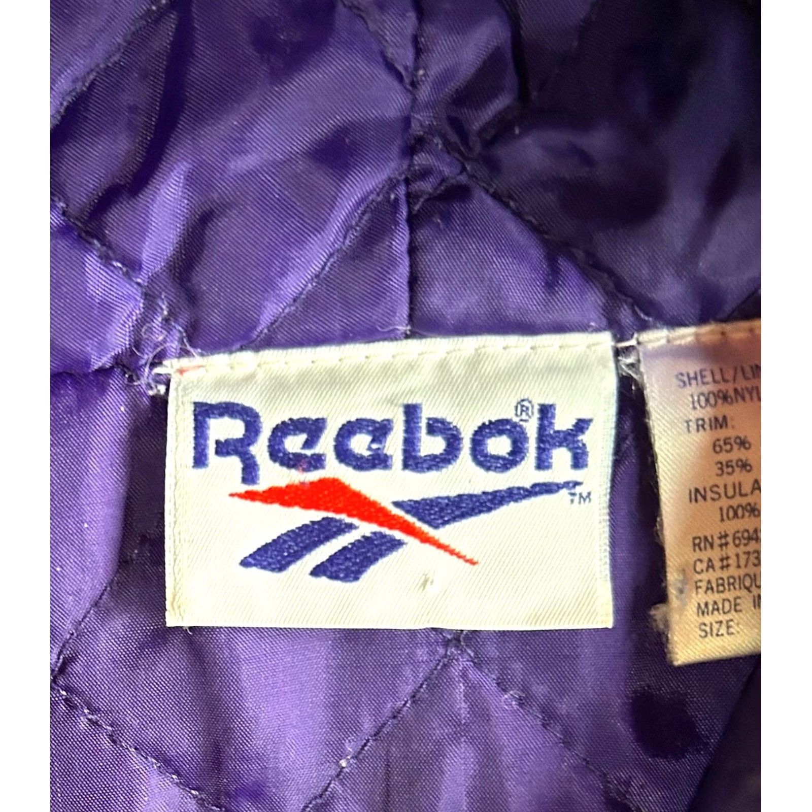 Reebok Reebok Men's Vintage Purple 1/2 Zip Hooded Windbreaker Puffy Jacket Large Y2K Size US L / EU 52-54 / 3 - 7 Thumbnail