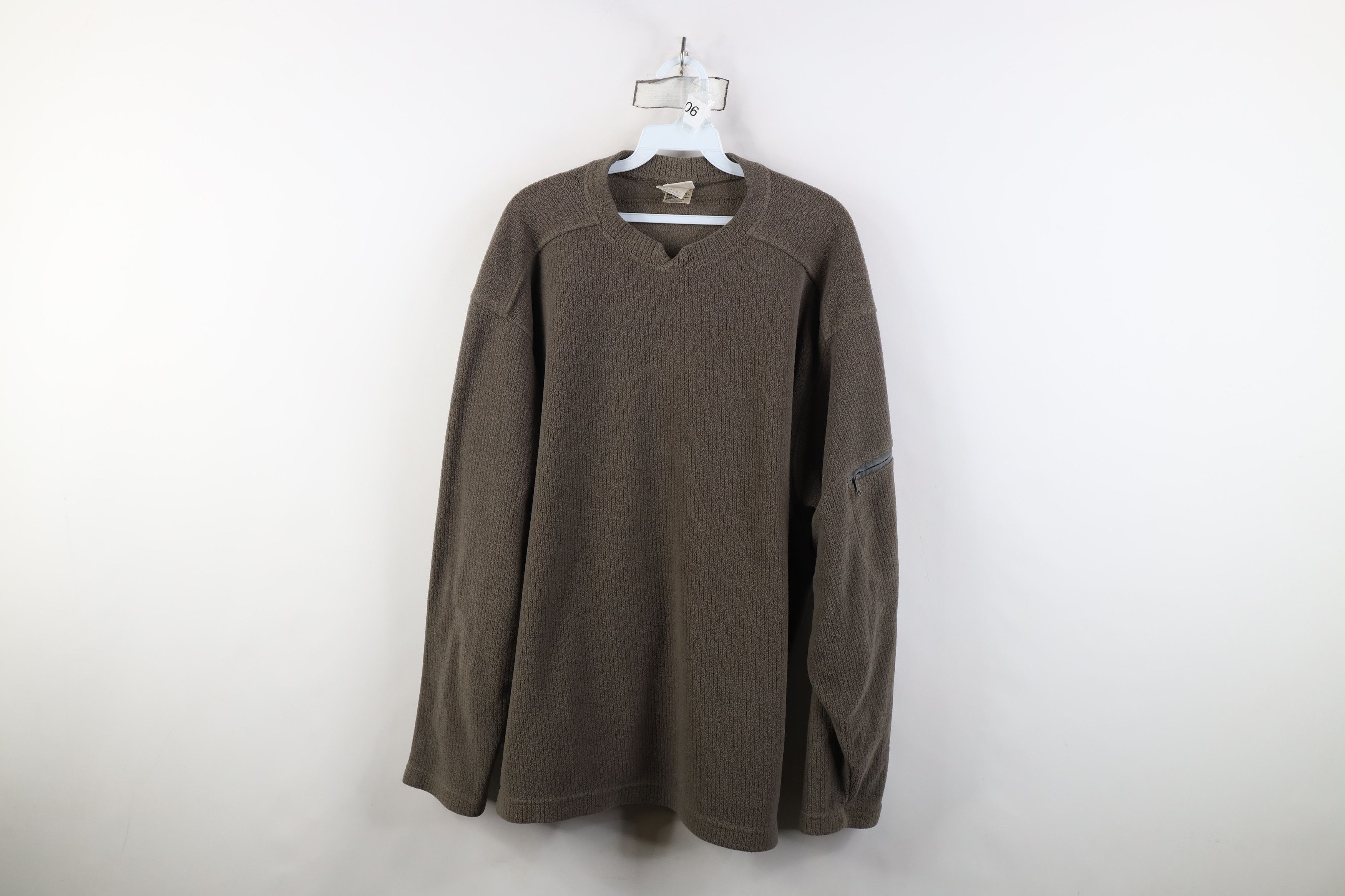 Rei Vintage 90s REI Italian Fleece Ribbed Sweater Gray USA Size US XL / EU 56 / 4 - 1 Thumbnail