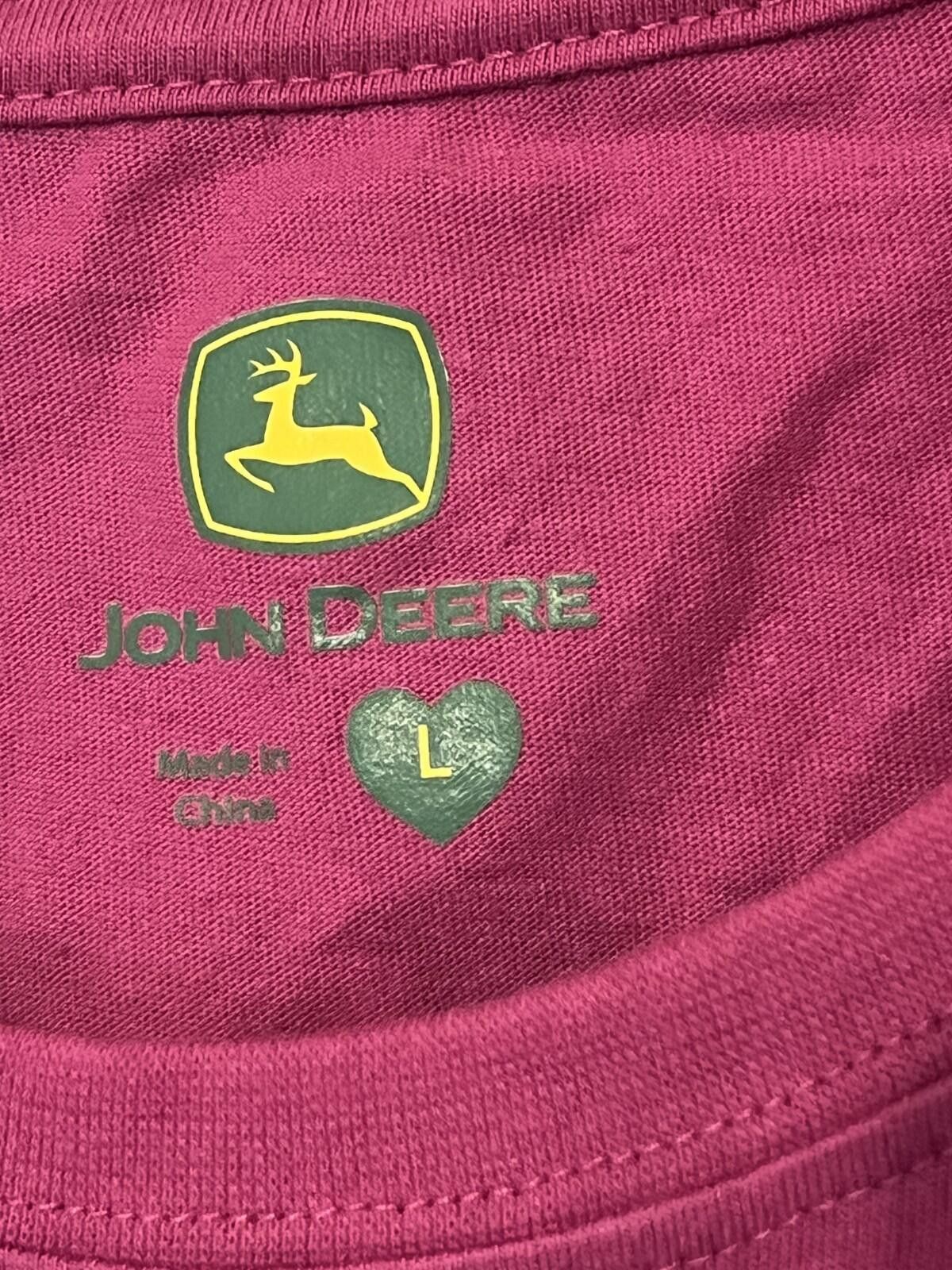 John Deere JOHN DEERE Pink Short Sleeve T-Shirt Large"riding horde" Size US L / EU 52-54 / 3 - 2 Thumbnail