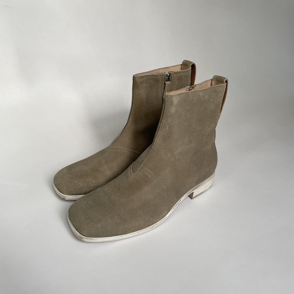 Our Legacy Waxed Suede ‘Michaelis’ Square Toe Boots Size US 9 / EU 42 - 4 Thumbnail