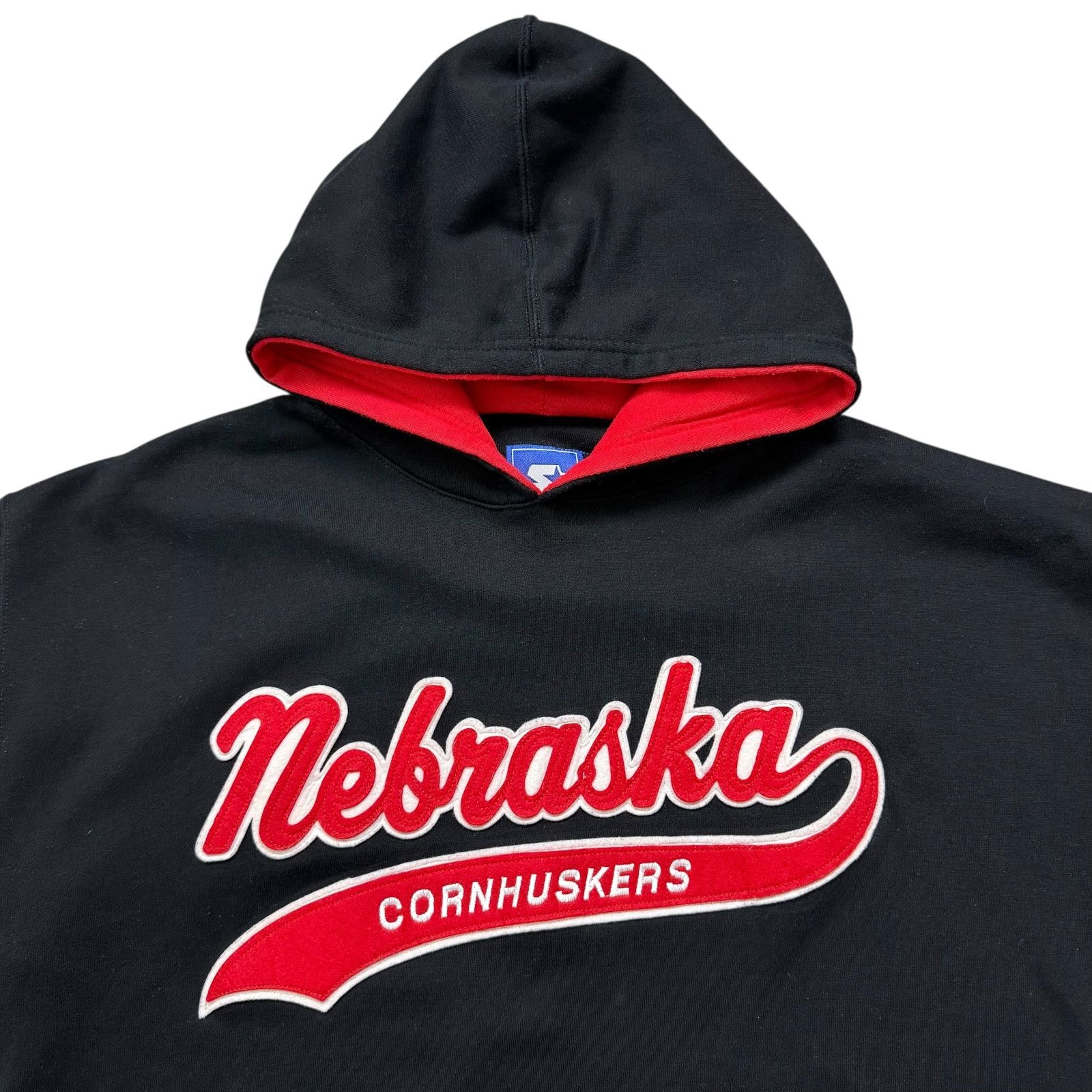 NCAA RARE VTG 90s NEBRASKA CORNHUSKERS STARTER HOODIE SCRIPT LOGO Size US L / EU 52-54 / 3 - 2 Thumbnail