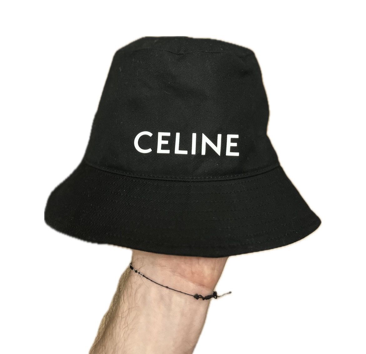 【CELINE】CROCHETED BUCKET HAT Celine Crochet Cotton Bucket Hat Navy - US