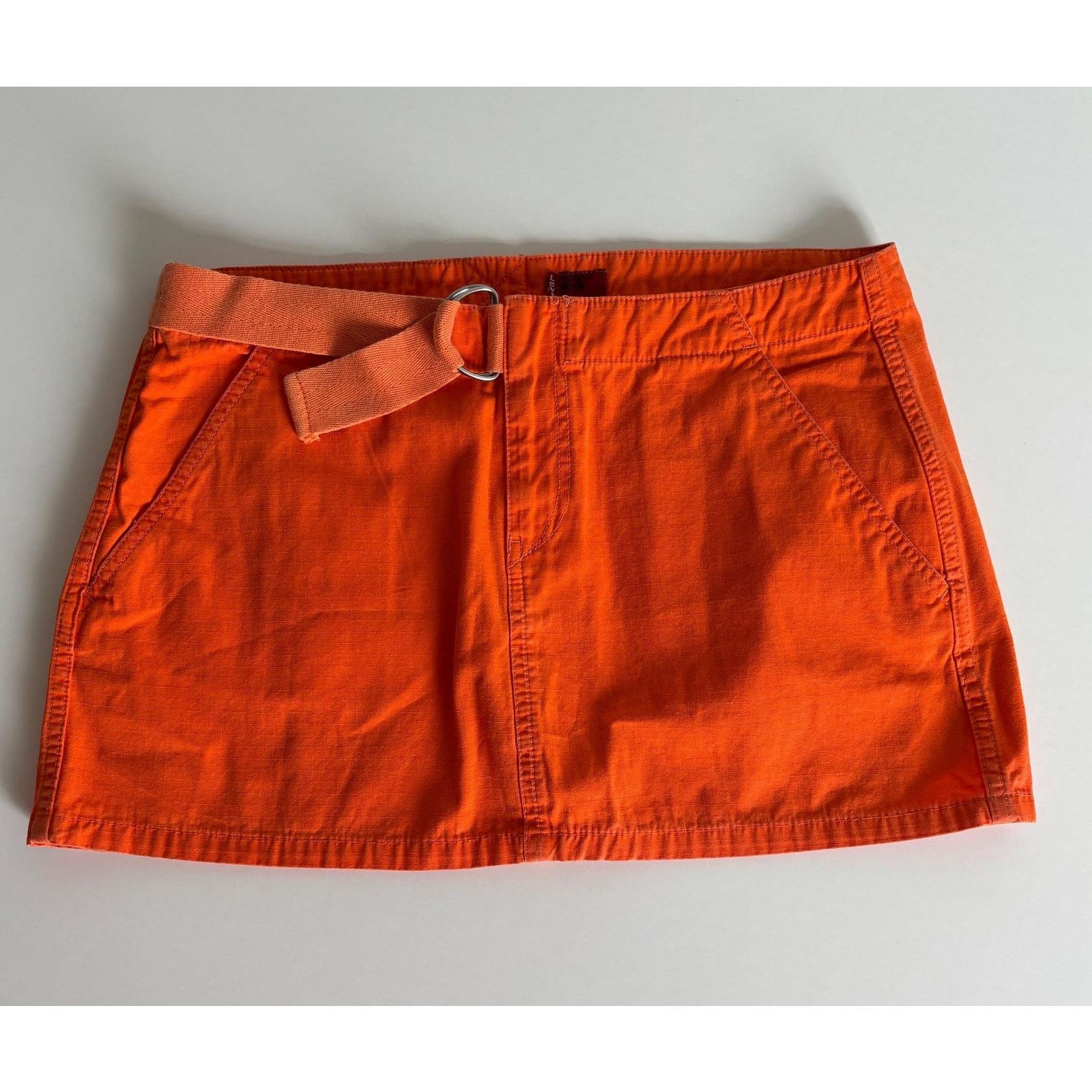 Levi's × Levi's Vintage Clothing Levi’s Red Tab Mini Skirt Y2K Orange D-Ring Pocket Utility M Size 28" / US 6 / IT 42 - 8 Thumbnail
