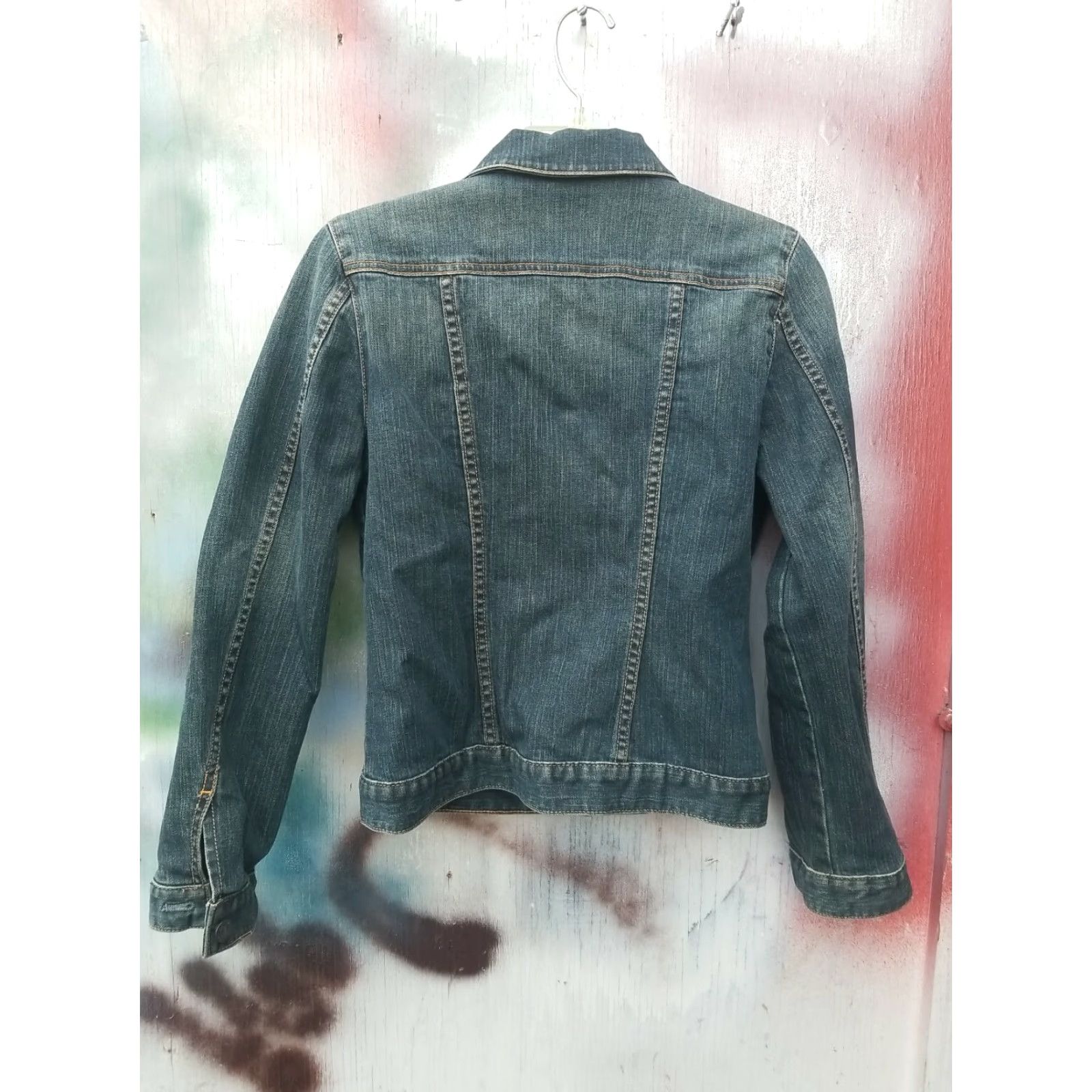 Gap VINTAGE Gap Stretch Women's Jean Denim Jacket Lambswool Sweater Lined Size XS Blue Solid Button 90s Classic Womens Jacket Size XS / US 0-2 / IT 36-38 - 4 Thumbnail