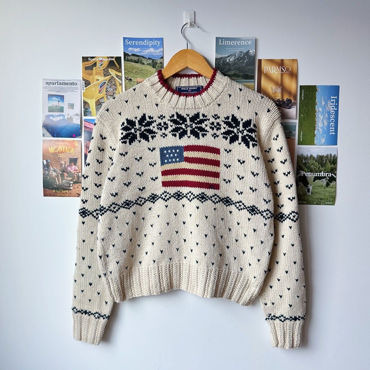 Polo Ralph Lauren ❄️🇺🇸Vintage 90s Ralph Lauren Polo Sportswoman USA Flag 🇺🇸❄️ Size L / US 10 / IT 46 - 5 Thumbnail