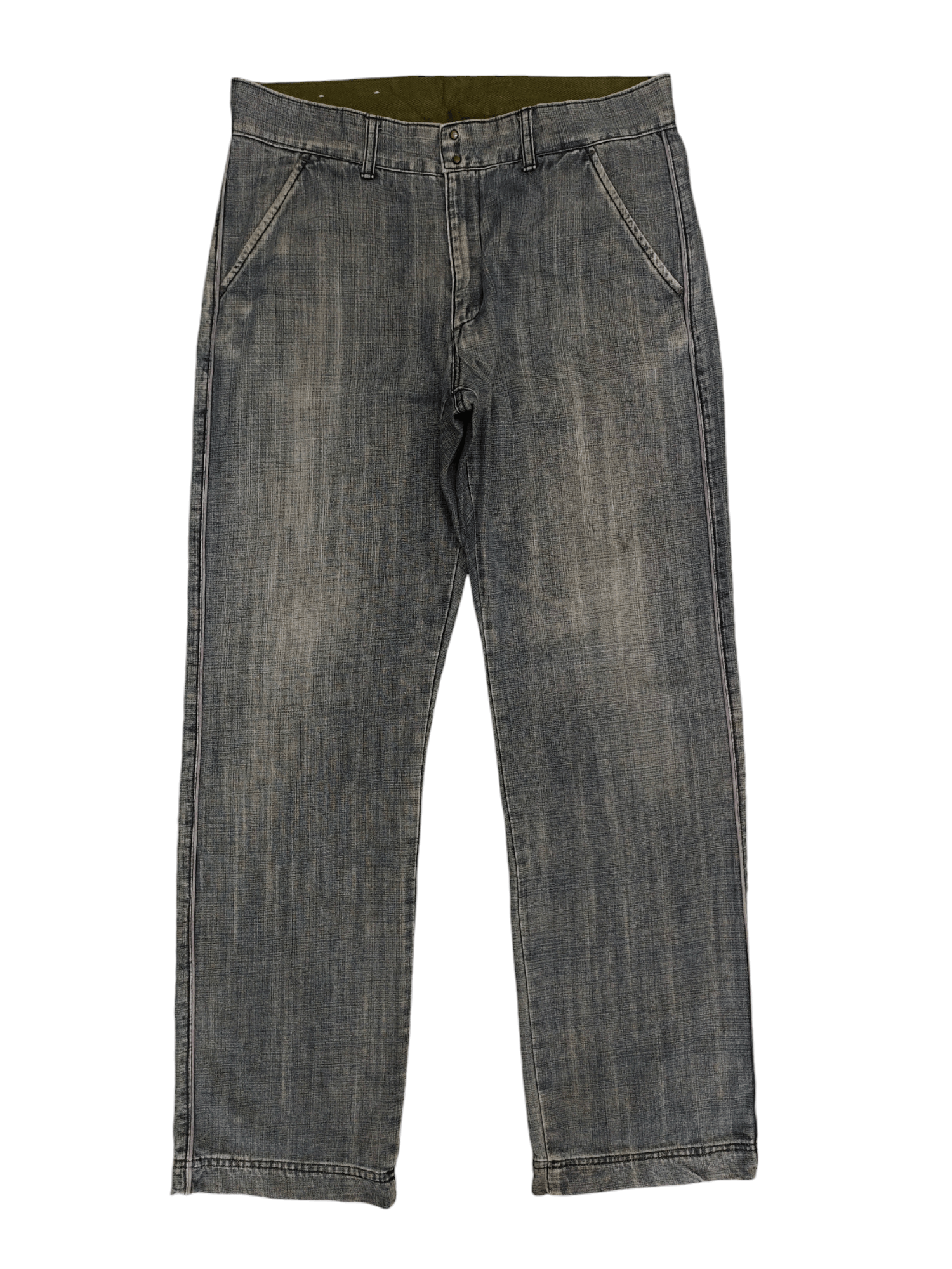 Engineered Garments Loose Jeans Gowest Works Military Outdoor Denim Wide Leg  | Grailed