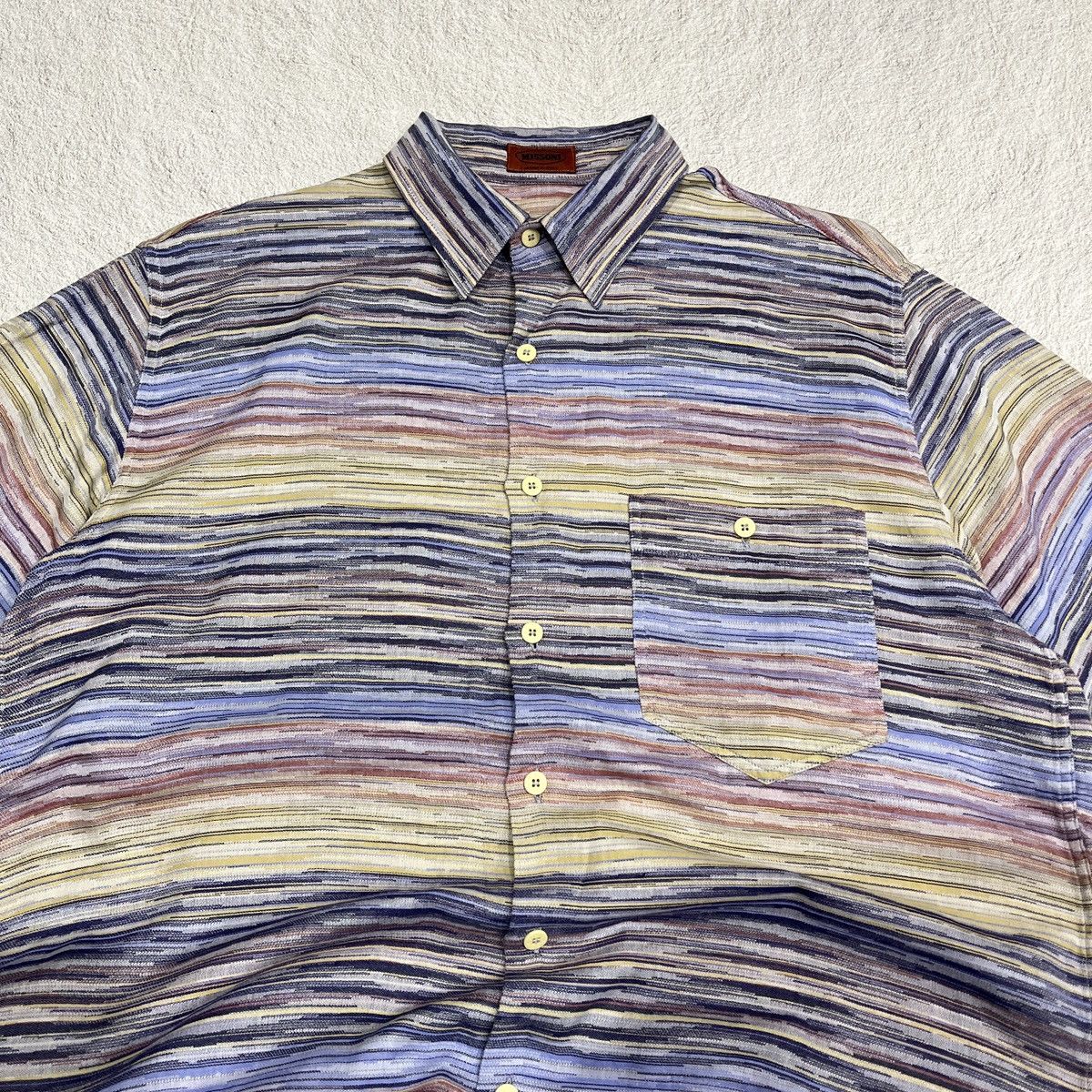 Missoni Vintage Missoni Geometric Striped Button Up Shirt Size US M / EU 48-50 / 2 - 2 Thumbnail
