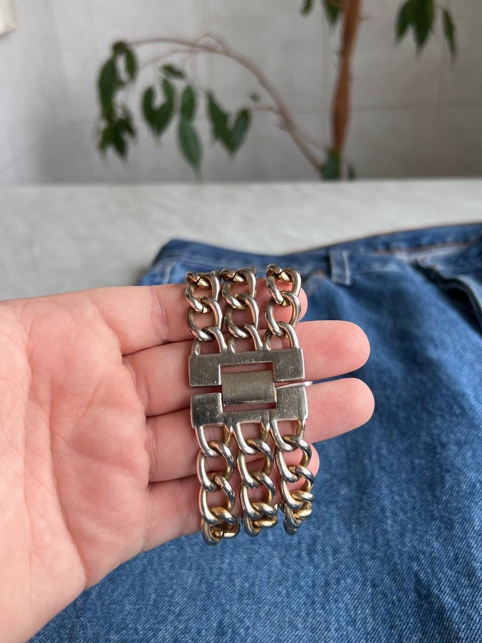 Japanese Brand × Vintage Vintage Japanese style Chain Metal futuristic Watch Bracelet Size ONE SIZE - 4 Thumbnail