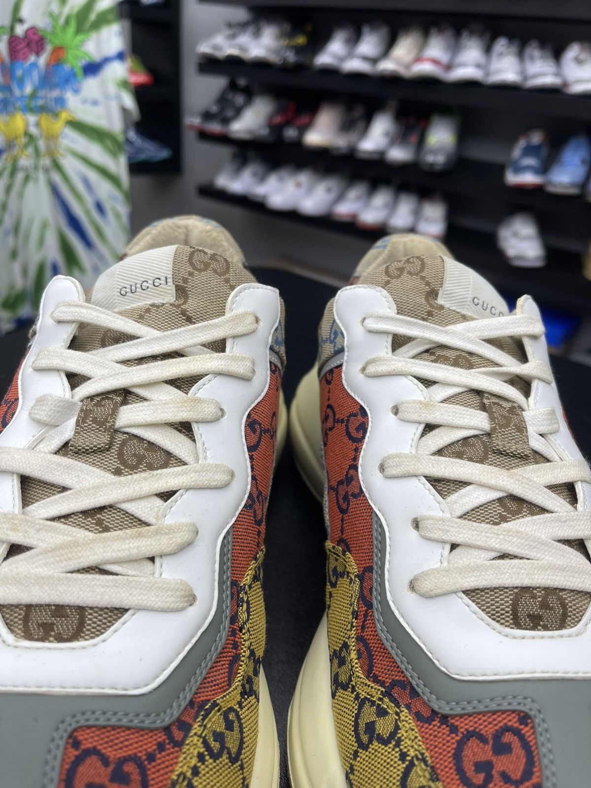 Gucci Size 11.5US/11G - Gucci GG Rhyton Sneakers Multicolor Canvas Size US 11 / EU 44 - 6 Thumbnail