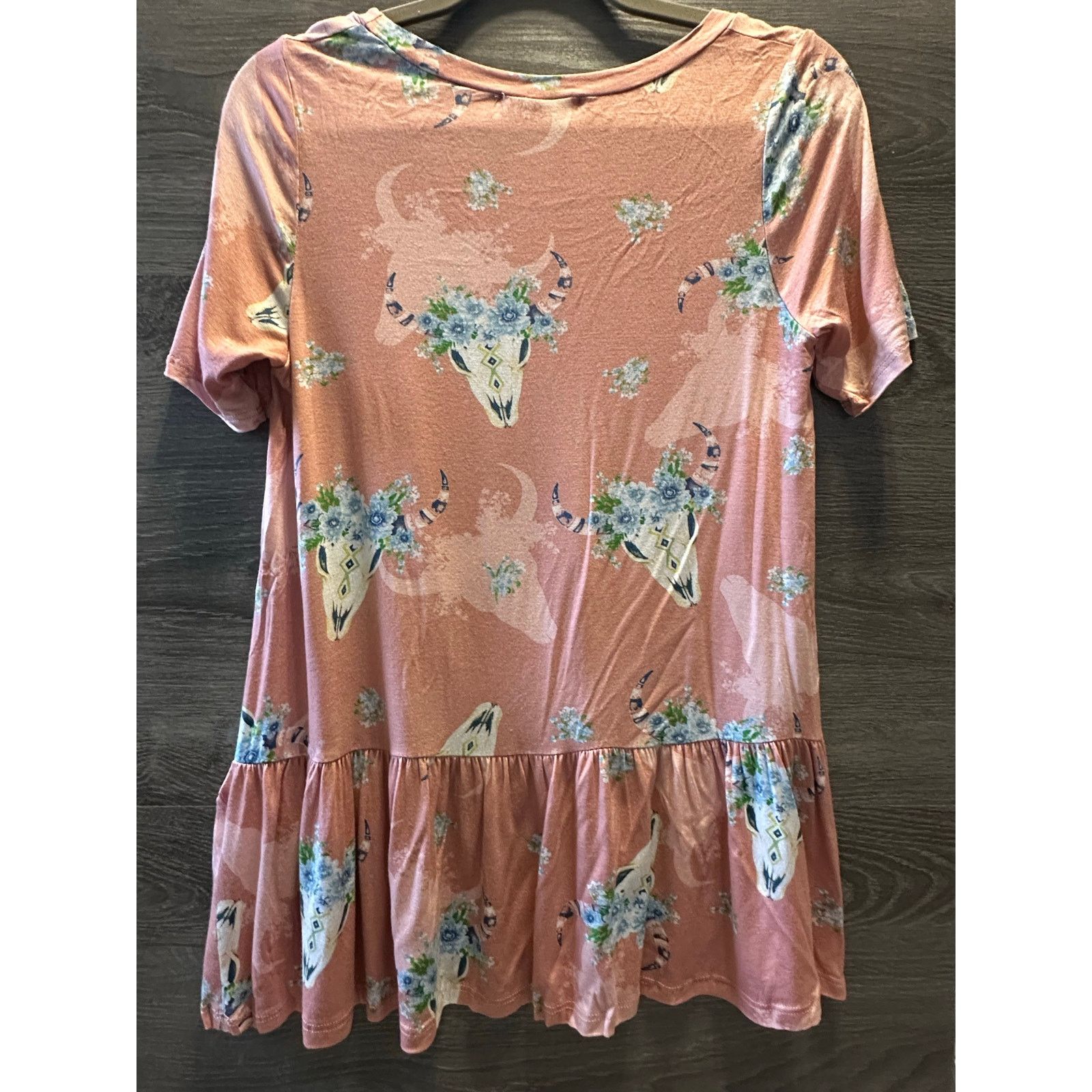 Other Pink Steer skull boutique top (L) Size L / US 10 / IT 46 - 2 Thumbnail