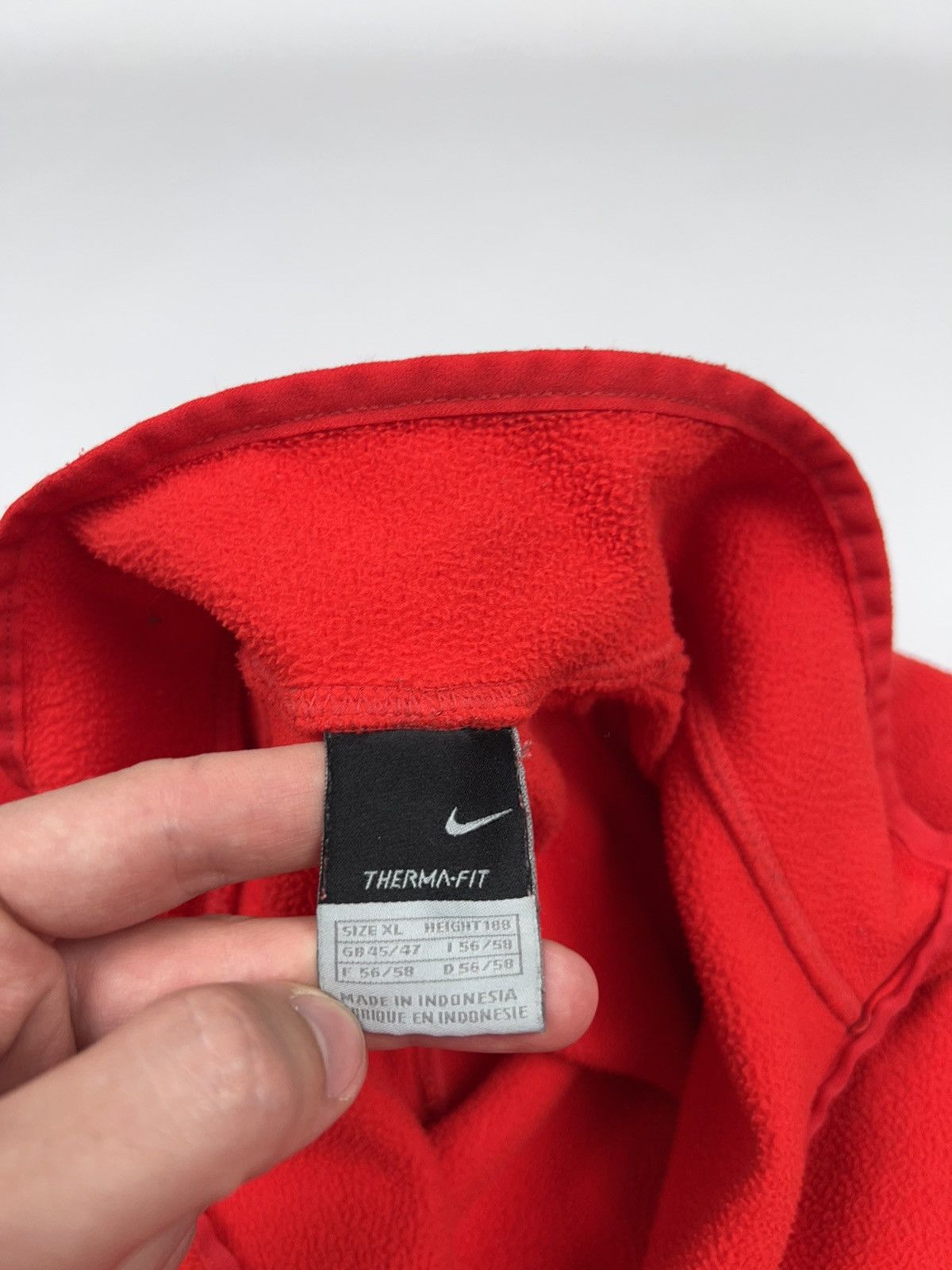 Nike Nike Vintage Red Fleece Zip Size US XL / EU 56 / 4 - 4 Thumbnail