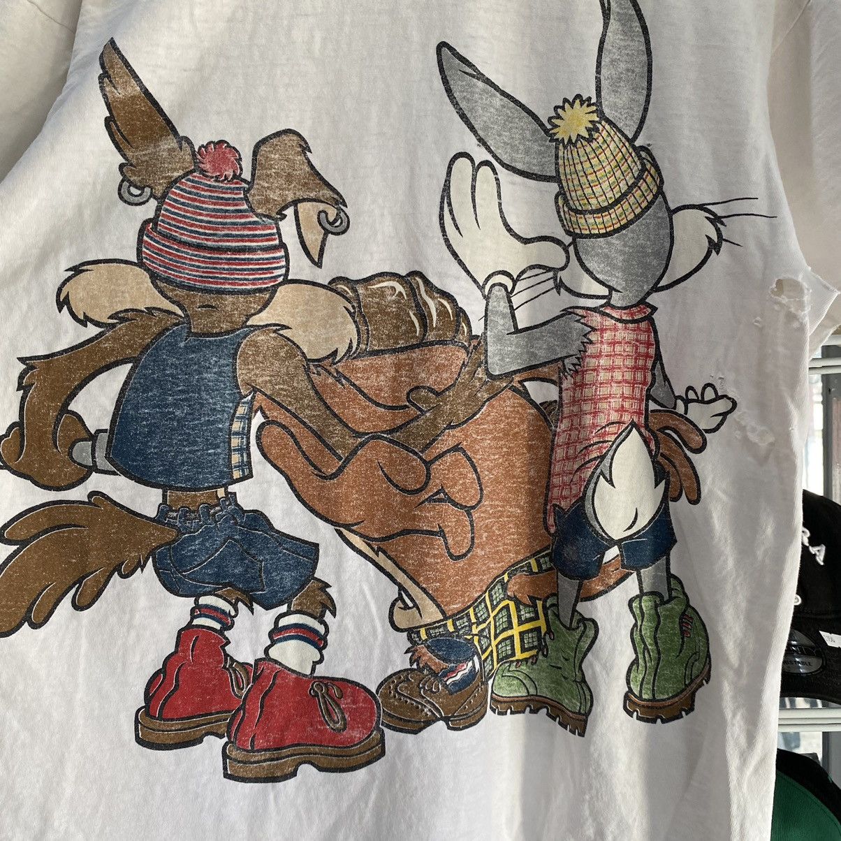 Cartoon Network × Vintage × Warner Bros Vintage Looney Tunes Tazmania Rap HipHop Squad Tees T Shirts Size US L / EU 52-54 / 3 - 14 Thumbnail