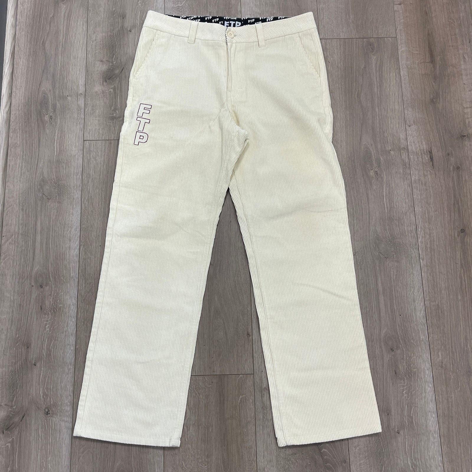 Fuck The Population SS22 FTP Corduroy Chino Pant Cream SIZE 34 B7 Size US 34 / EU 50 - 1 Thumbnail