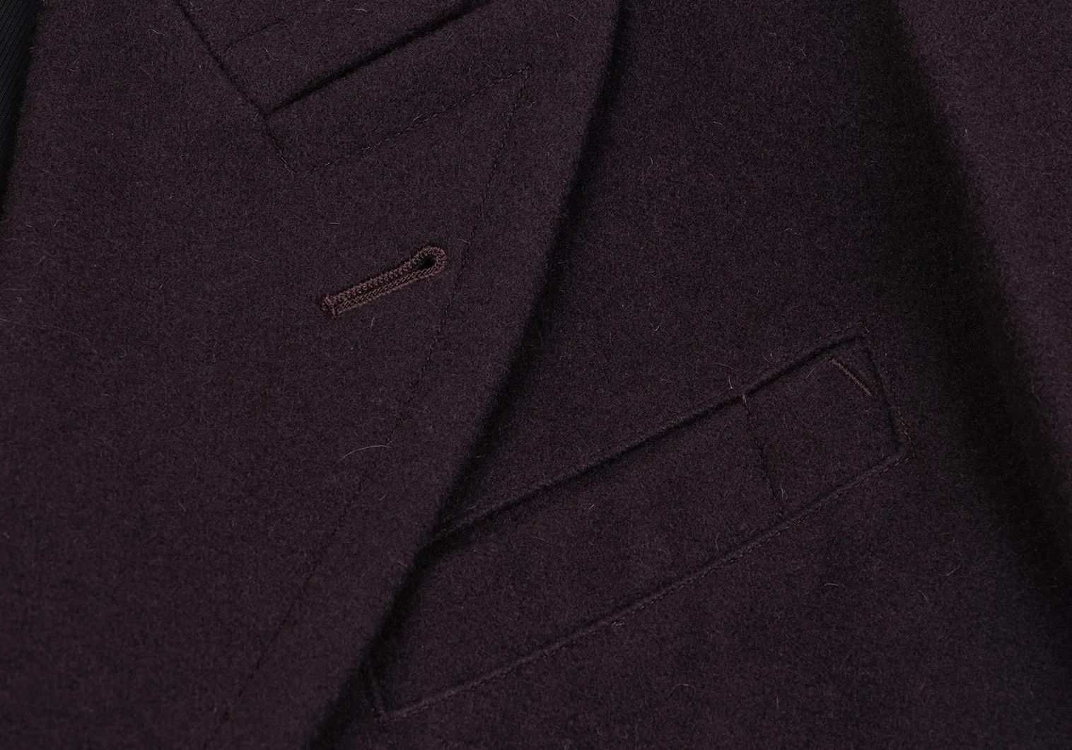 Jean Paul Gaultier Wool Nylon Peak Lapel Coat in Burdy Size 48 Size US M / EU 48-50 / 2 - 4 Thumbnail