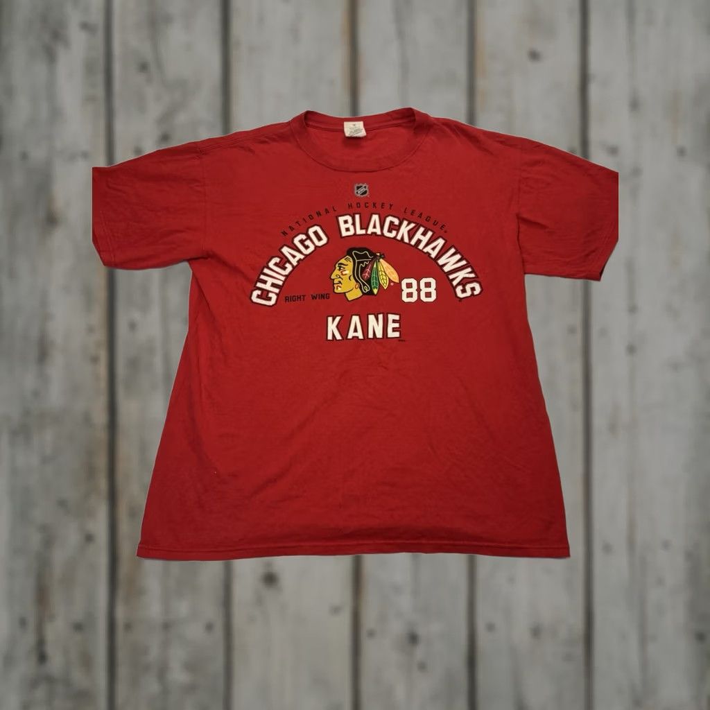 Anvil VINTAGE Patrick Kane Chicago Blackhawks #88 NHL T-Shirt Red Men’s Large Anvil Shirt Logo 90s Sports Mens Size US L / EU 52-54 / 3 - 1 Thumbnail