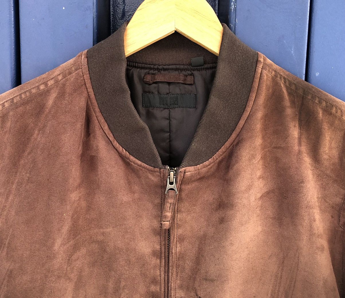 Vintage Vintage Sun Faded Suede Bomber Jacket by Uniqlo Size US L / EU 52-54 / 3 - 10 Thumbnail