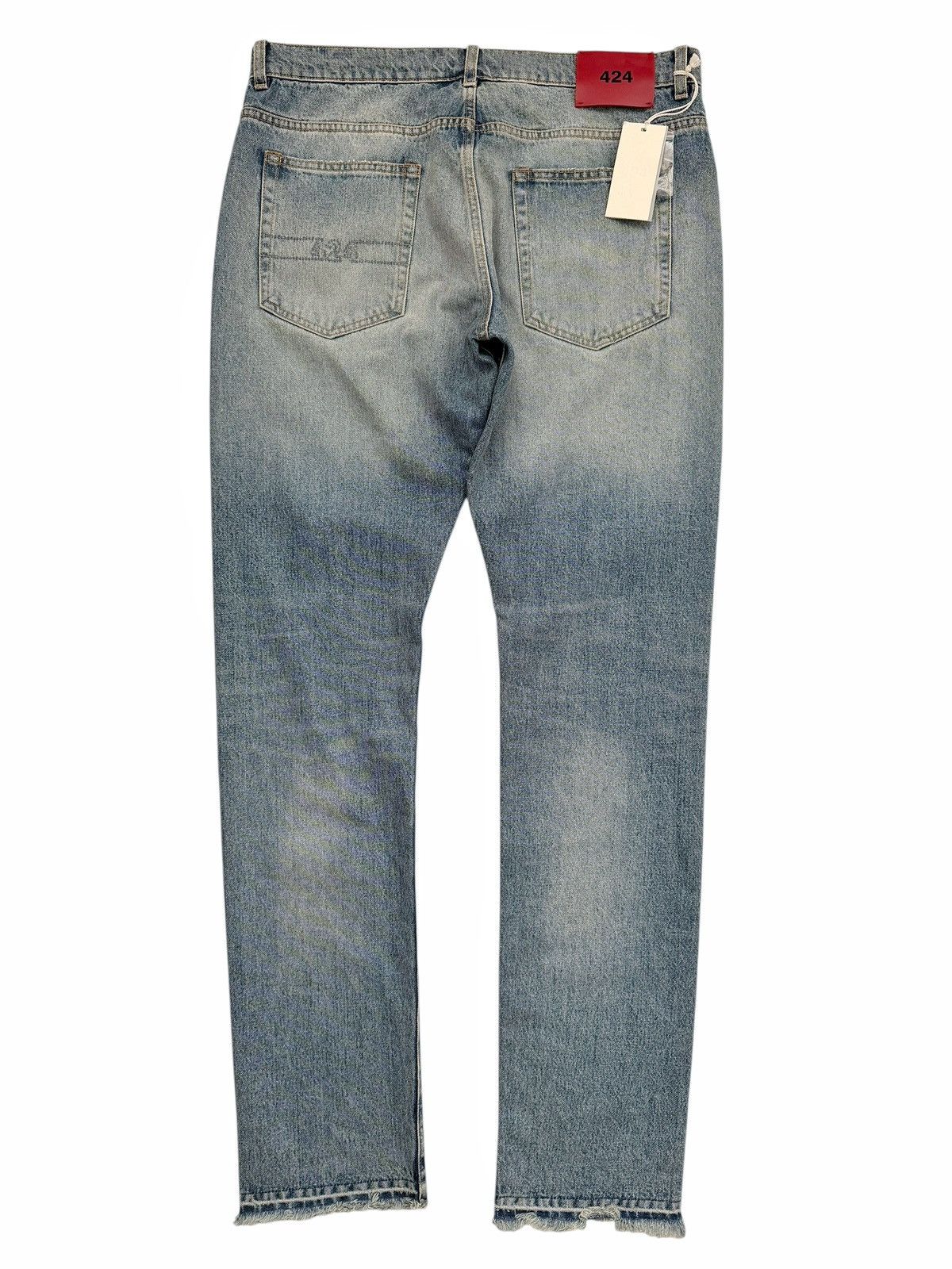 424 Italian Distressed Blue Denim Size US 36 / EU 52 - 2 Thumbnail