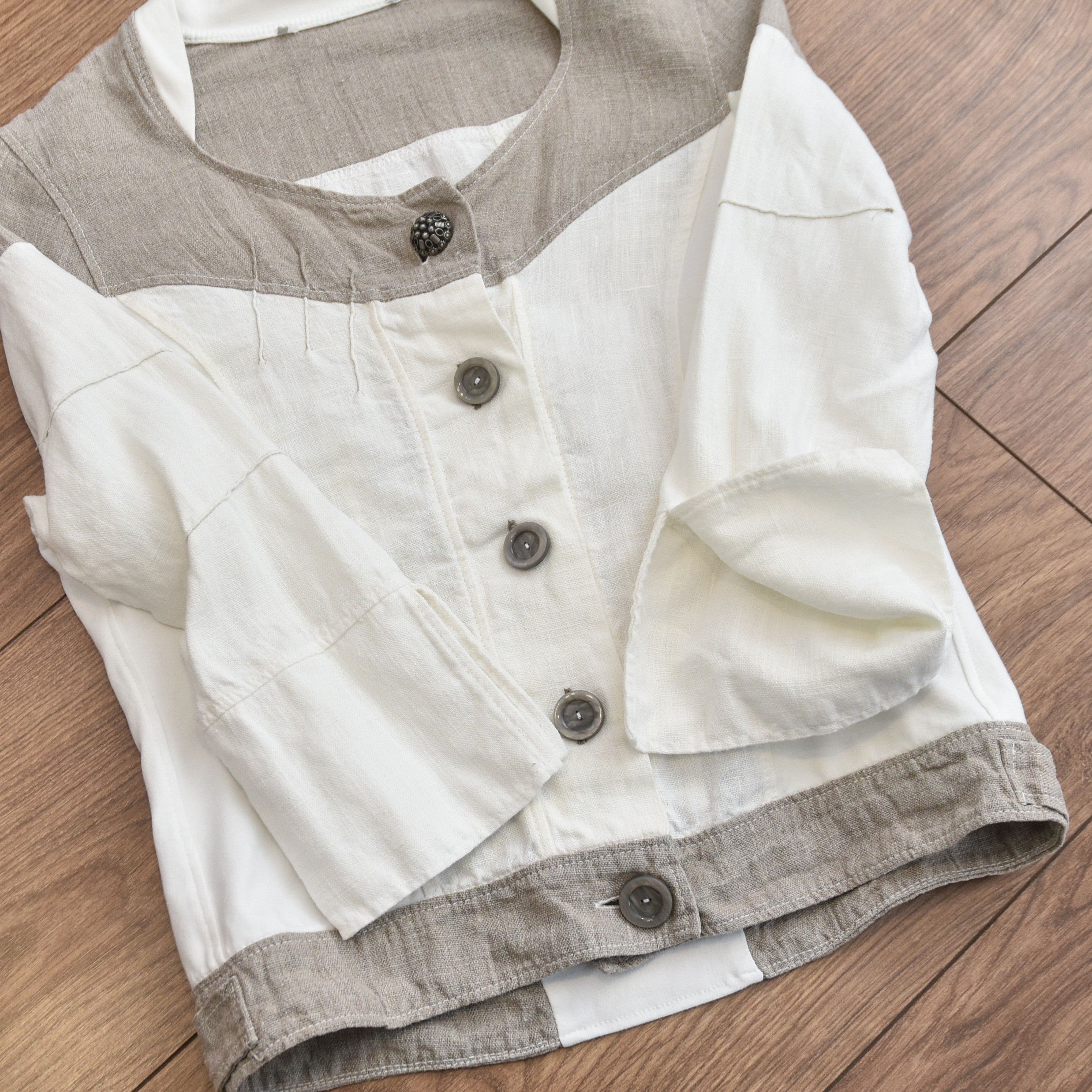Elisa Cavaletti ELISA CAVALETTI 100% Linen Jacket Blazer Y2K Premium Size S / US 4 / IT 40 - 11 Thumbnail