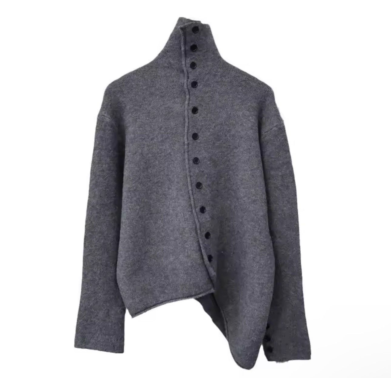 Other Irregular Knitted Retro Sweater Turtleneck Cardigan Size M / US 6-8 / IT 42-44 - 5 Thumbnail
