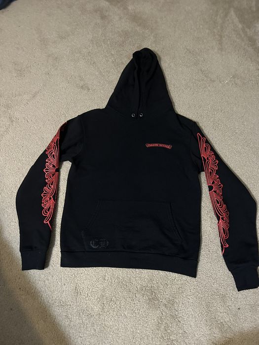 Chrome Hearts Red and black chrome hearts hoodie | Grailed