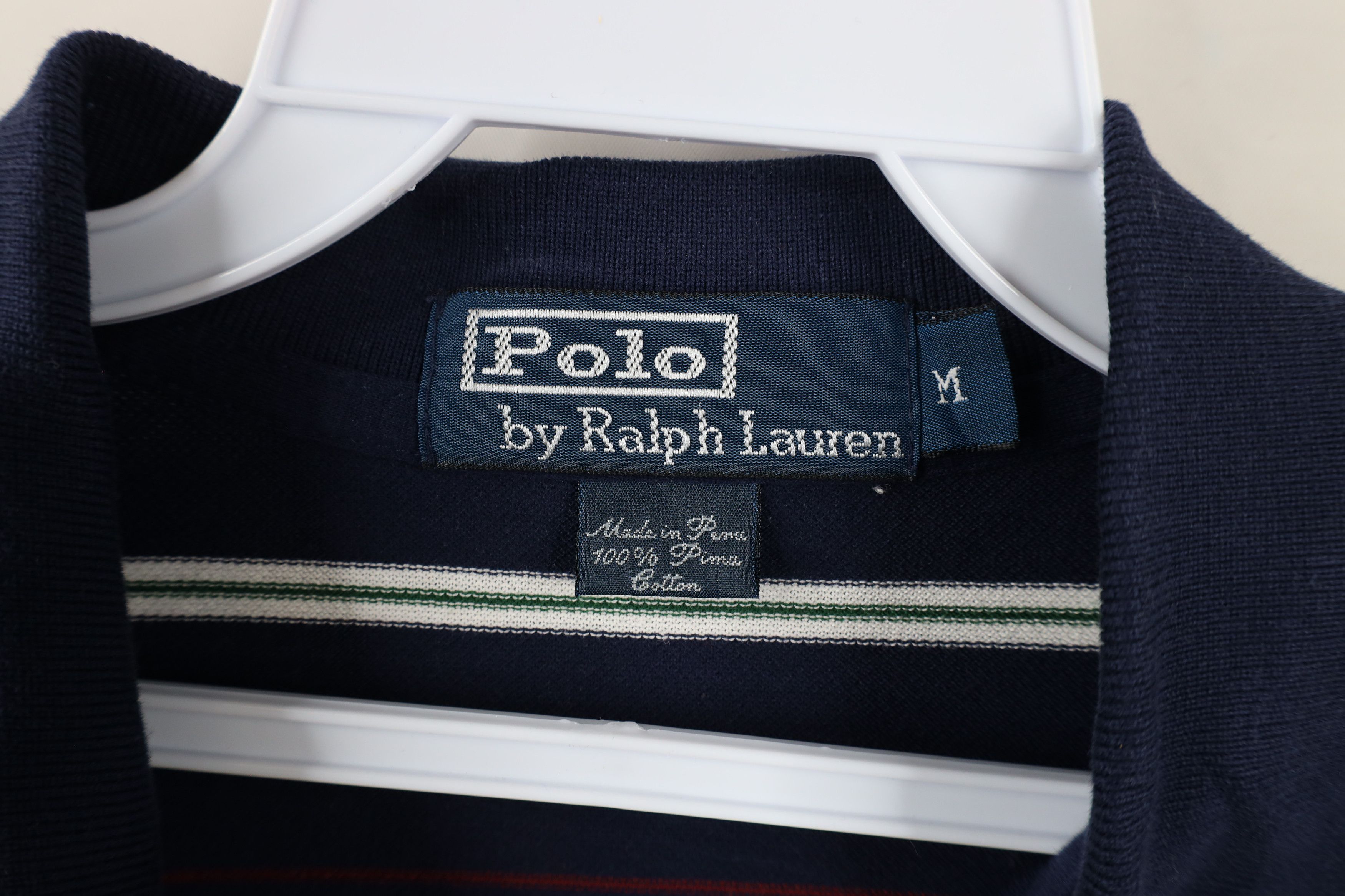 Ralph Lauren × Vintage Vintage 90s Ralph Lauren Pima Cotton Long Sleeve Polo Size US M / EU 48-50 / 2 - 6 Thumbnail