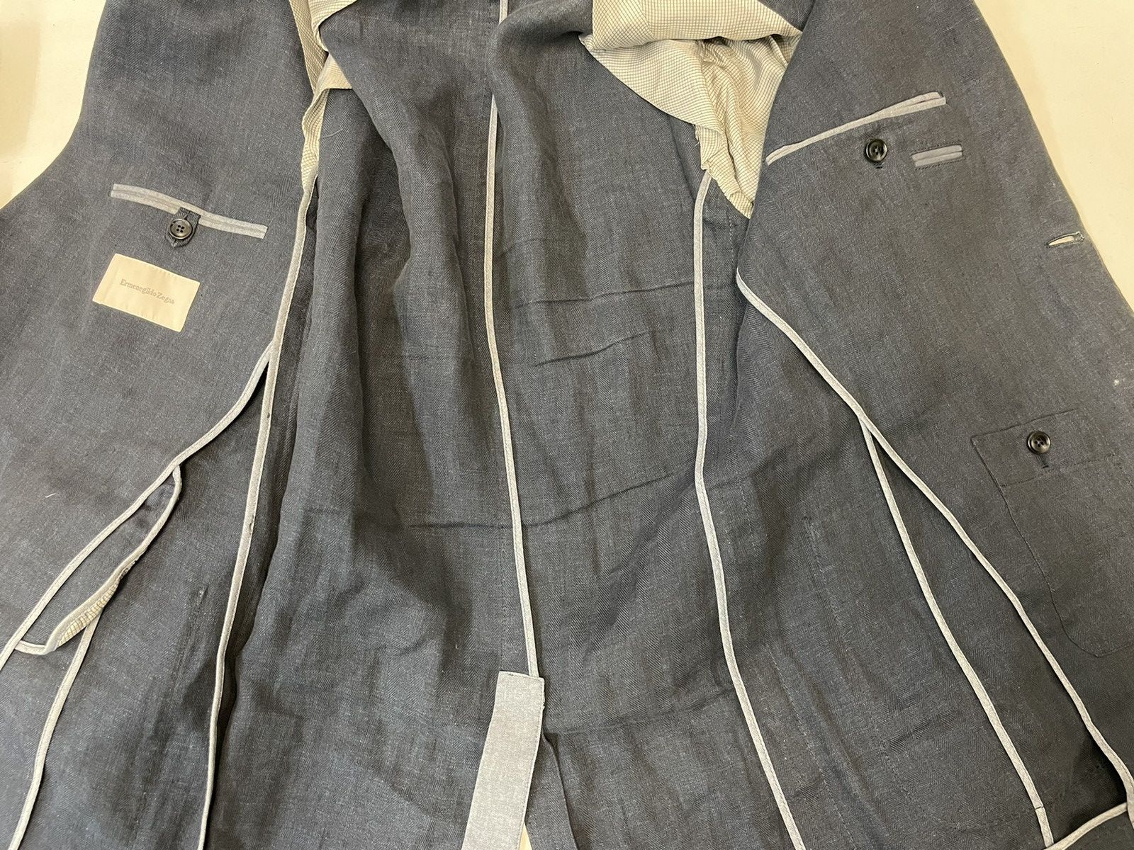 Ermenegildo Zegna Patch Pocket Linen Jacket Size 40R - 7 Thumbnail