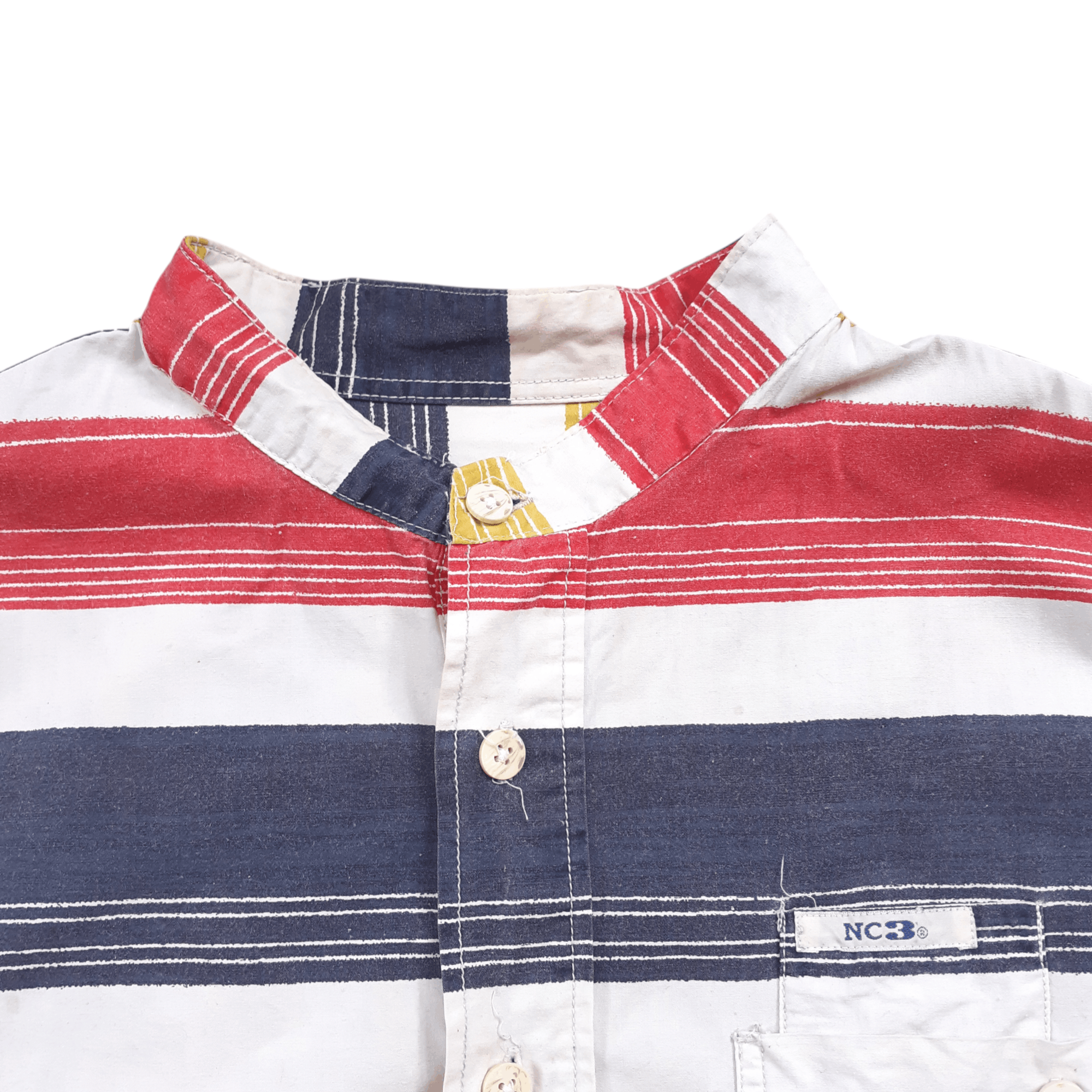 Nigel Cabourn NC3 by Nigel Cabourn Vintage Mens Shirt Striped Large Size US L / EU 52-54 / 3 - 4 Thumbnail