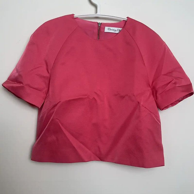 Dior Dior Pink Short Sleeve Blouse 0089 Size XL / US 12-14 / IT 48-50 - 1 Thumbnail