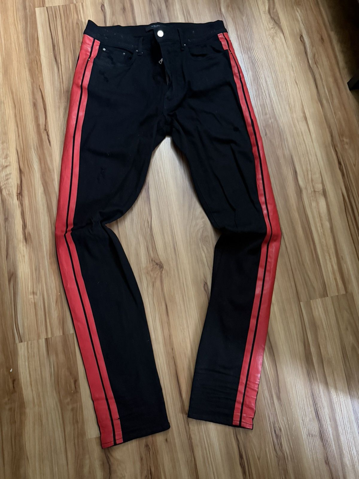 Amiri Amiri ‘Red Stripe’ Jeans Size US 36 / EU 52 - 1 Thumbnail