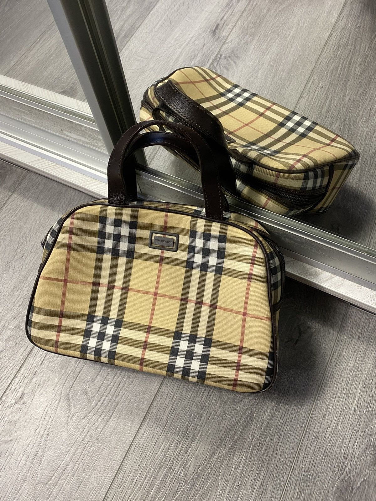 Vintage Burberry Nova Check Tote Handbag/shoulder Bag, Men's