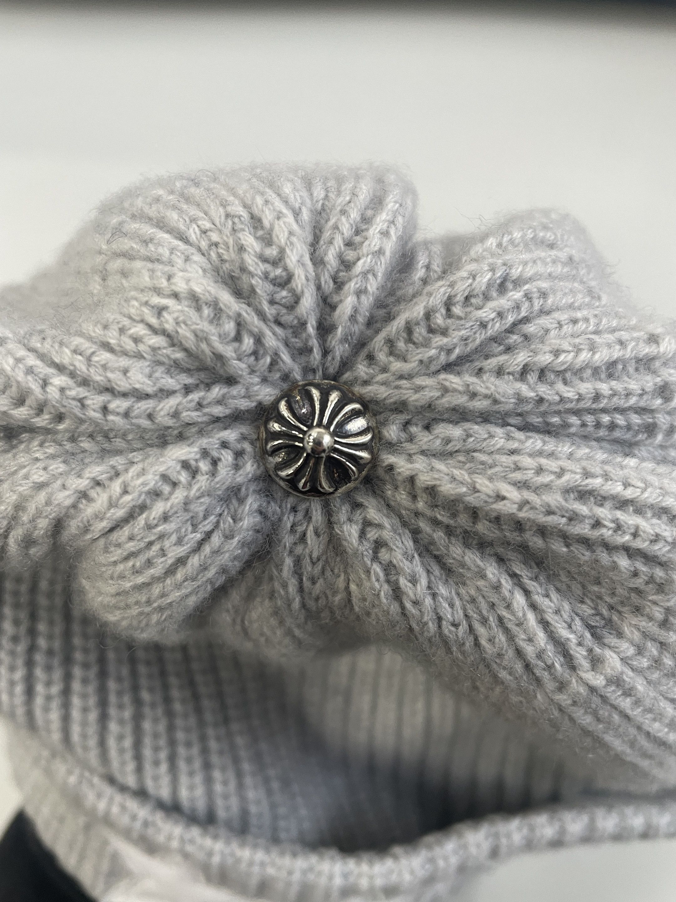 Chrome Hearts Chrome Hearts Cashmere White Star Patch Gray Beanie Size ONE SIZE - 4 Thumbnail