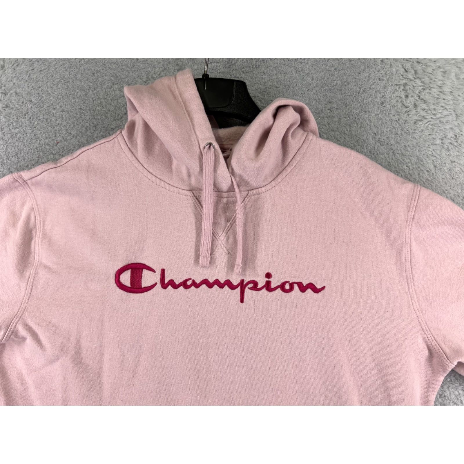 Champion Champion Hoodie Women Large Pink Pullover Kangaroo Pocket Embroidered Size L / US 10 / IT 46 - 4 Thumbnail