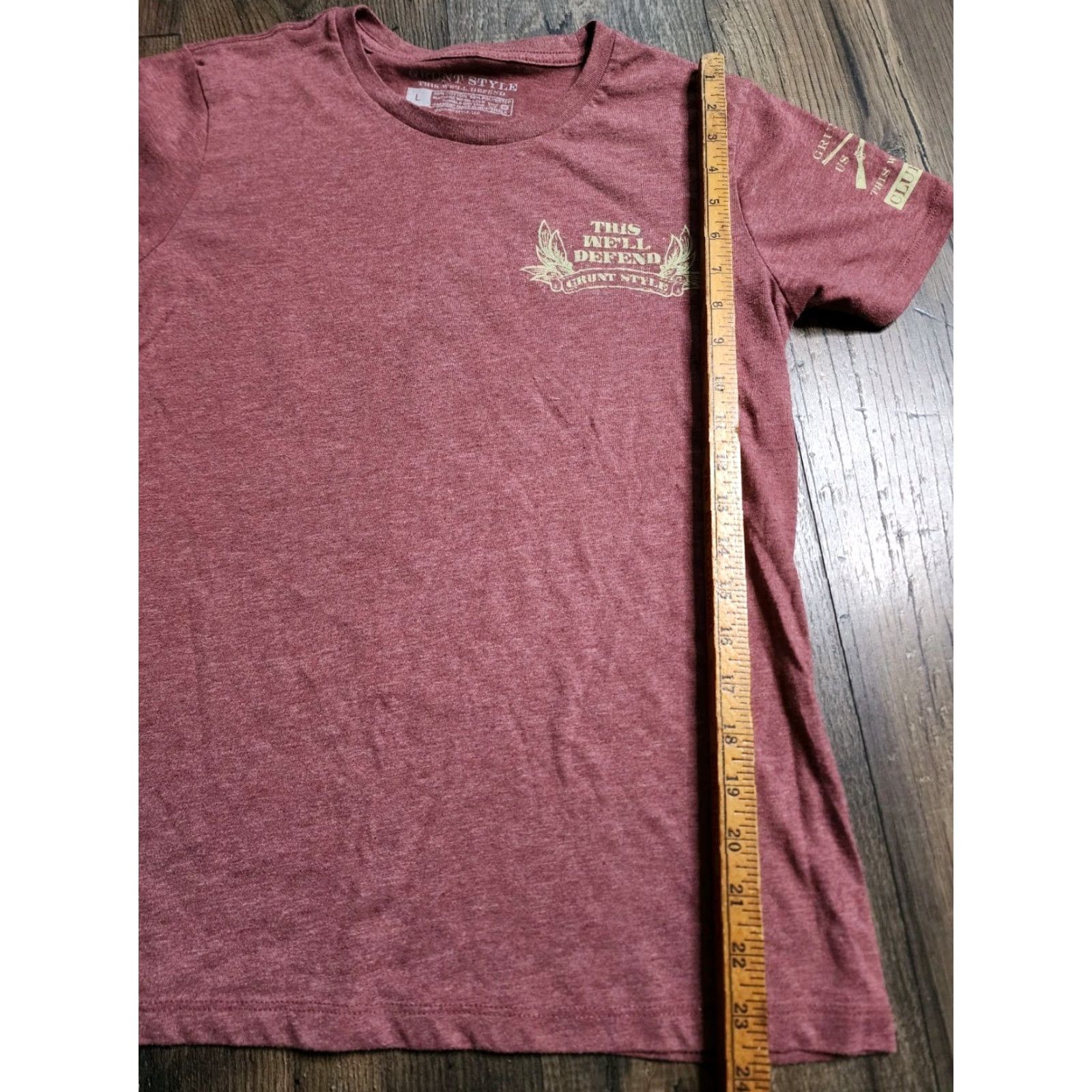 George Womens Grunt Style American OG George Washington Skull T Shirt Double Sided Red L Size L / US 10 / IT 46 - 3 Thumbnail