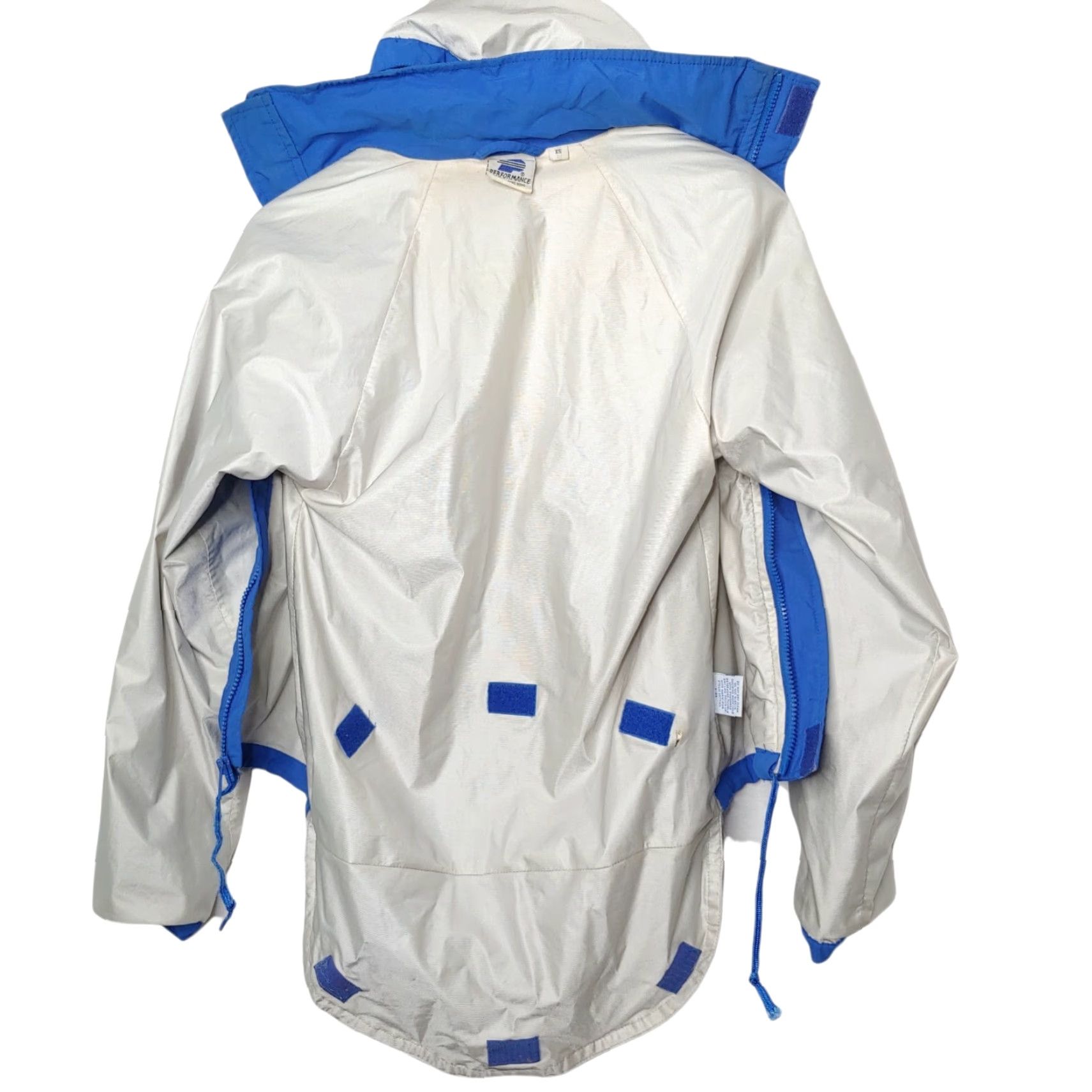 Vintage VINTAGE Performance Bicycle Windbreaker Jacket XS Men Blue Hooded Reflective 34" Chest 29" Back Vented Zip Size US XS / EU 42 / 0 - 3 Thumbnail