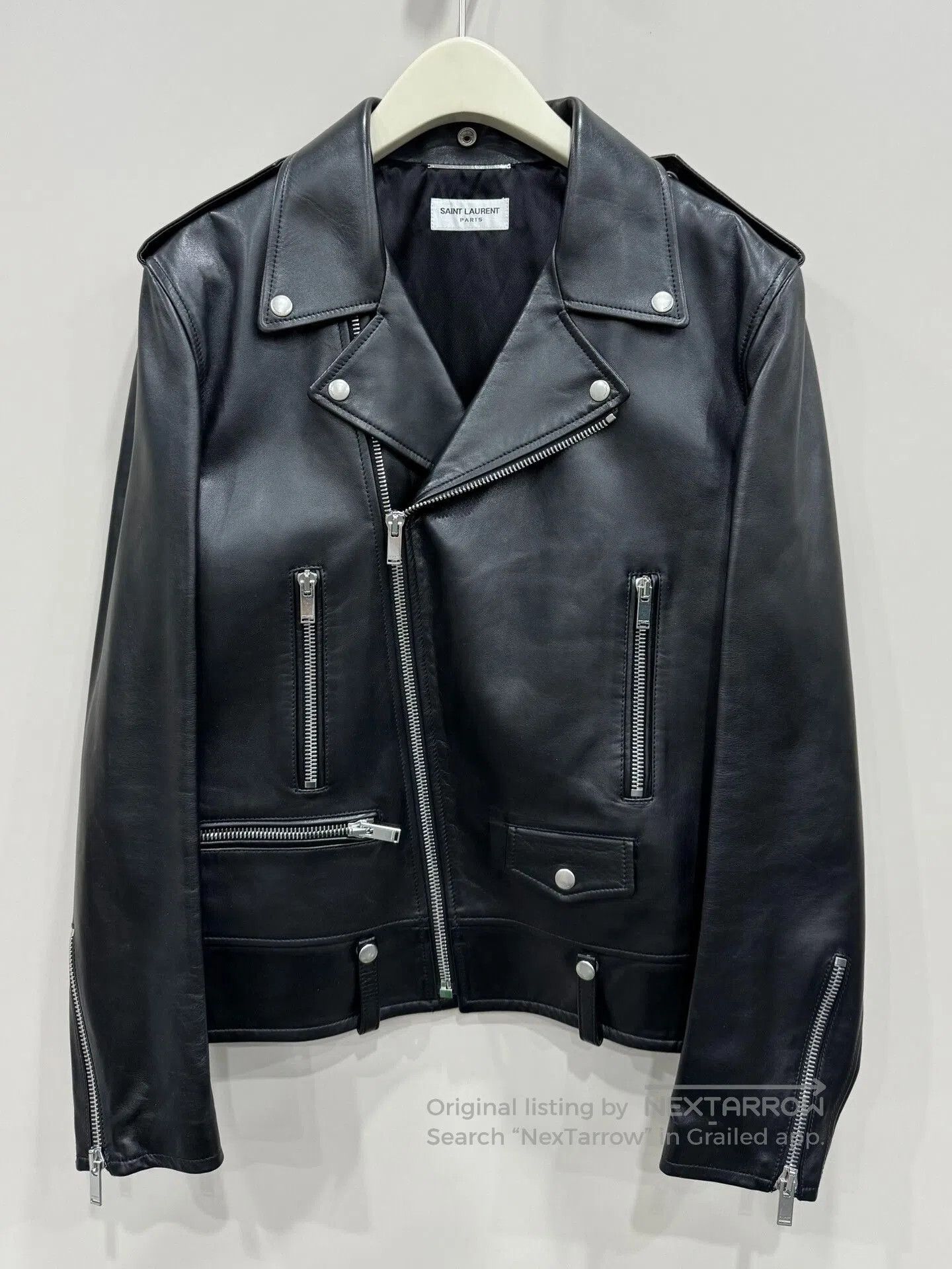Yves Saint Laurent saint laurent black leather motorcycle jacket. Size US L / EU 52-54 / 3 - 1 Thumbnail