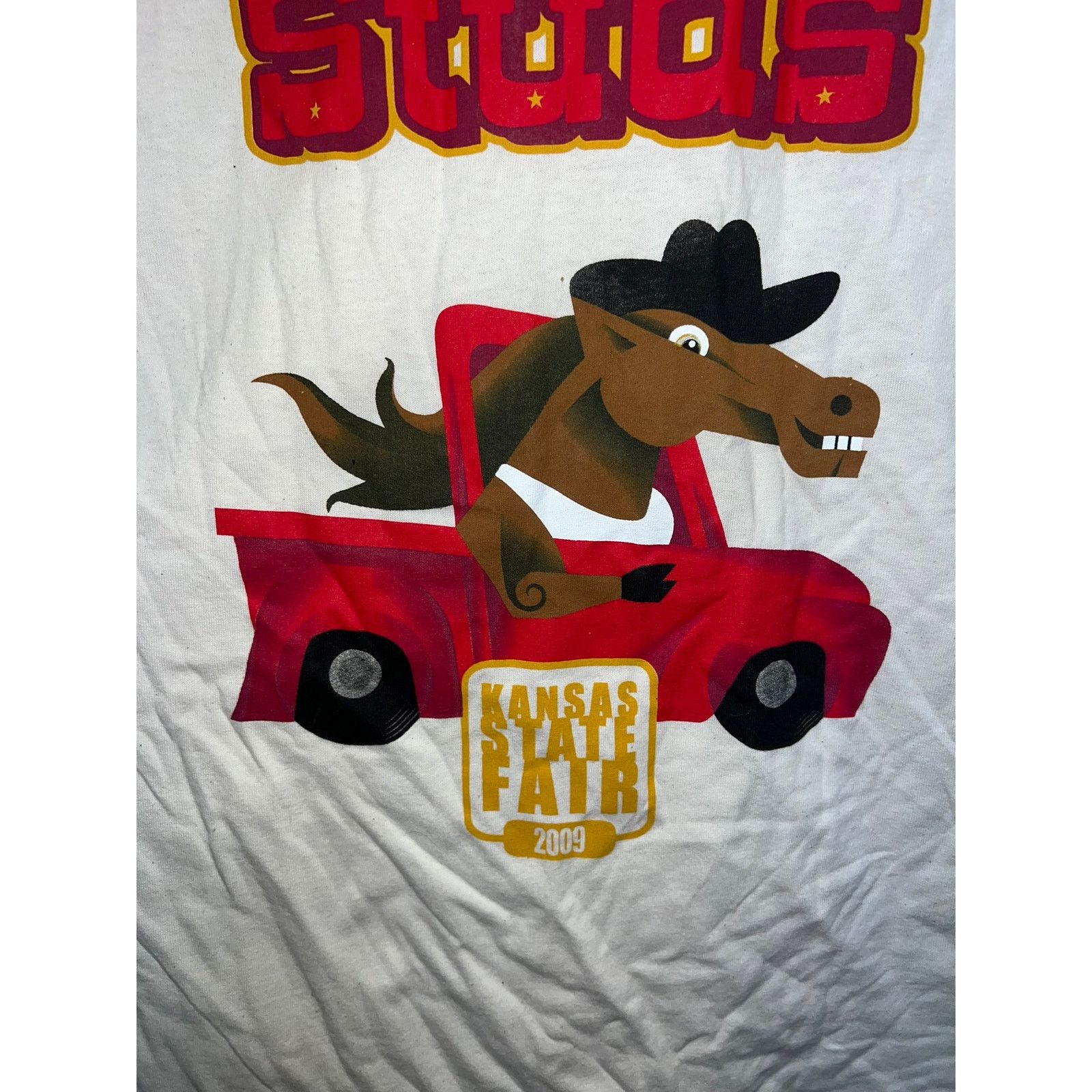 Gildan 2009 Kansas State Fair Check Out The Studs Shirt 2000s L Size US L / EU 52-54 / 3 - 2 Thumbnail