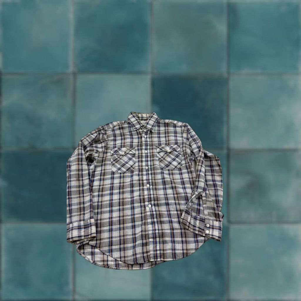 Levi's VINTAGE Levi's Shirt Mens Large Plaid Button-Down Made in USA 1980 Olympic Sports USA 80s Men’s L? Size US XL / EU 56 / 4 - 1 Thumbnail