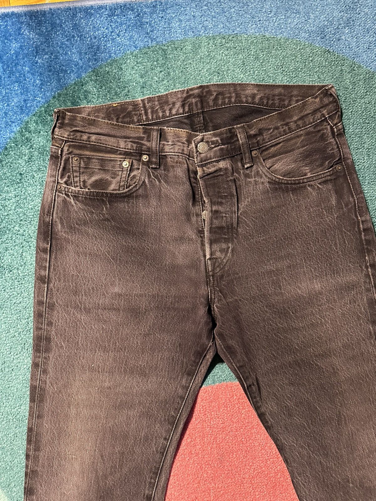 Levi's × Levi's Vintage Clothing Vintage Levi 501 Selvedge Jeans - Faded Black Size US 33 - 2 Thumbnail