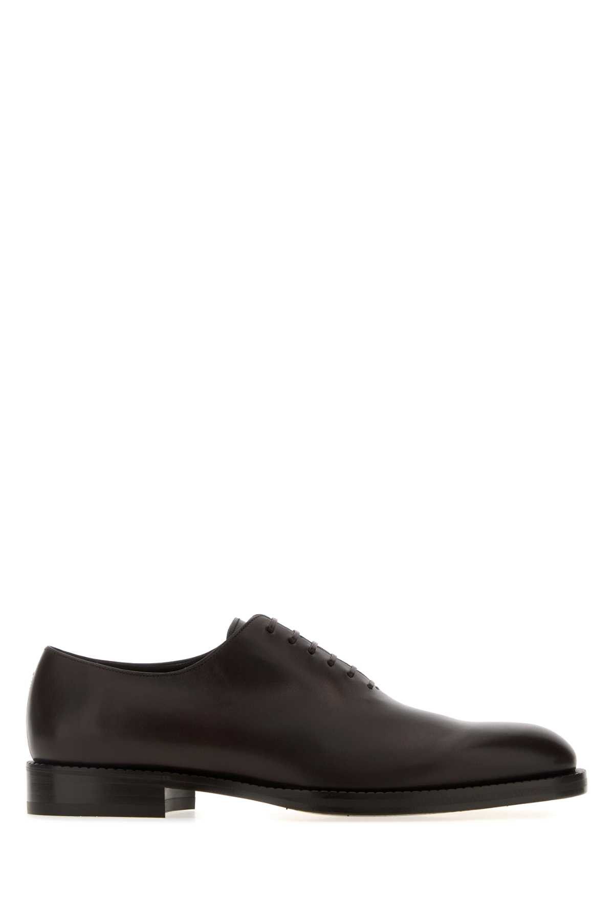 Salvatore Ferragamo Dark Brown Leather Amber Lace-Up Shoes Size US 8.5 / EU 41-42 - 1 Thumbnail