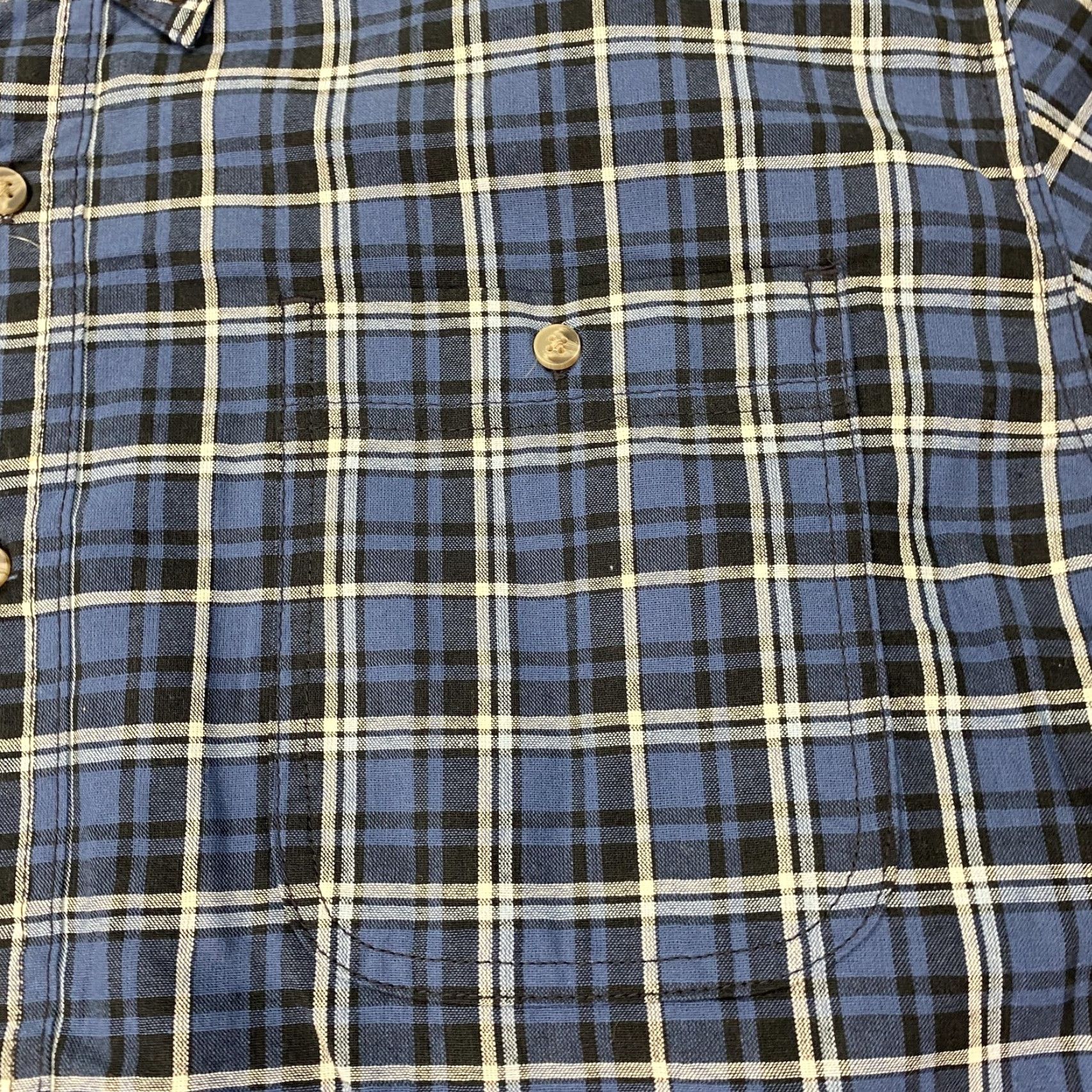 Wrangler Wrangler Shirt Mens 2XL Tall Blue Plaid Button Down Long Sleeve Rugged Wear Size US XXL / EU 58 / 5 - 2 Thumbnail