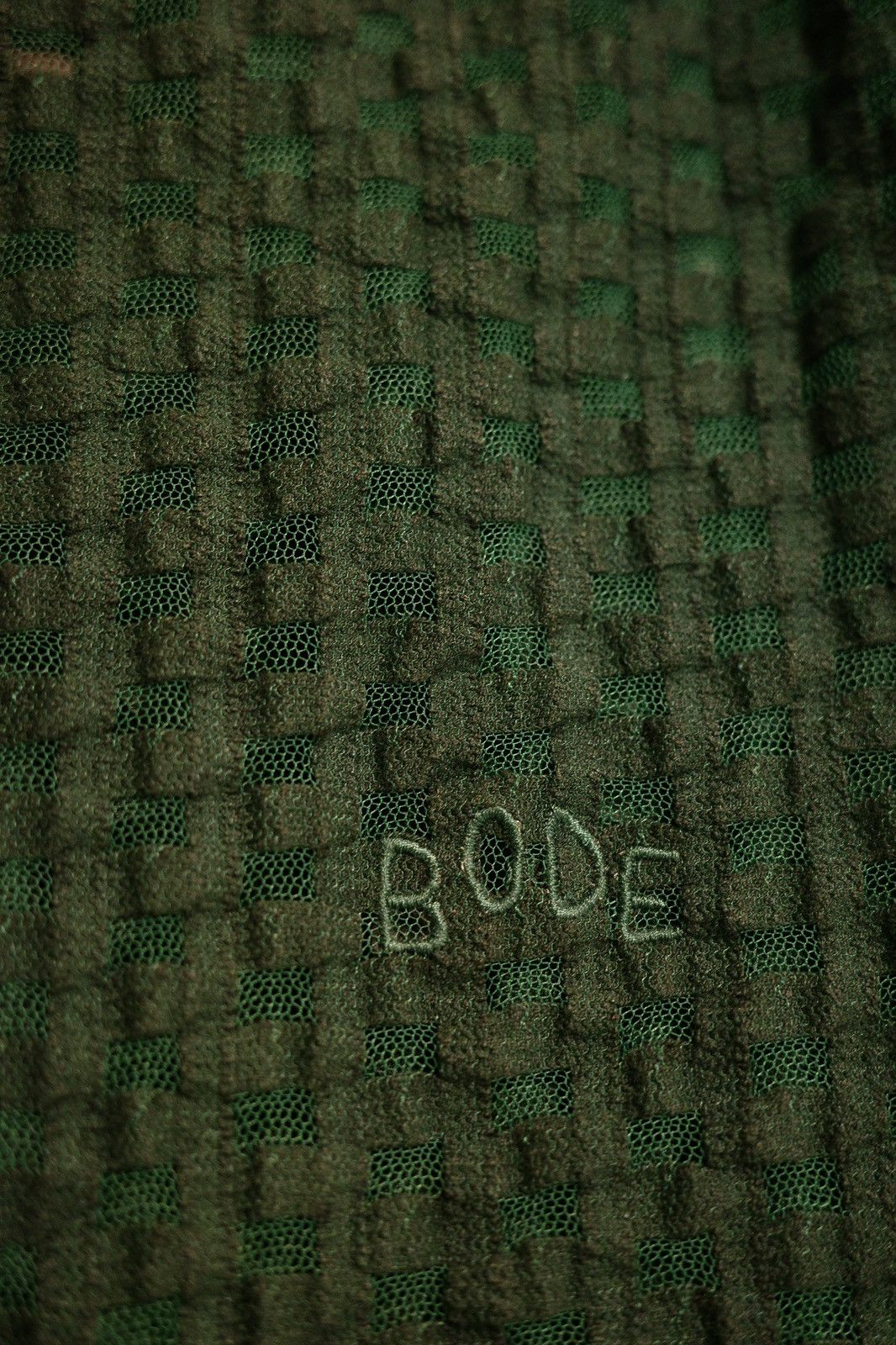 Bode Sheer Brick Lace Long Sleeve Shirt