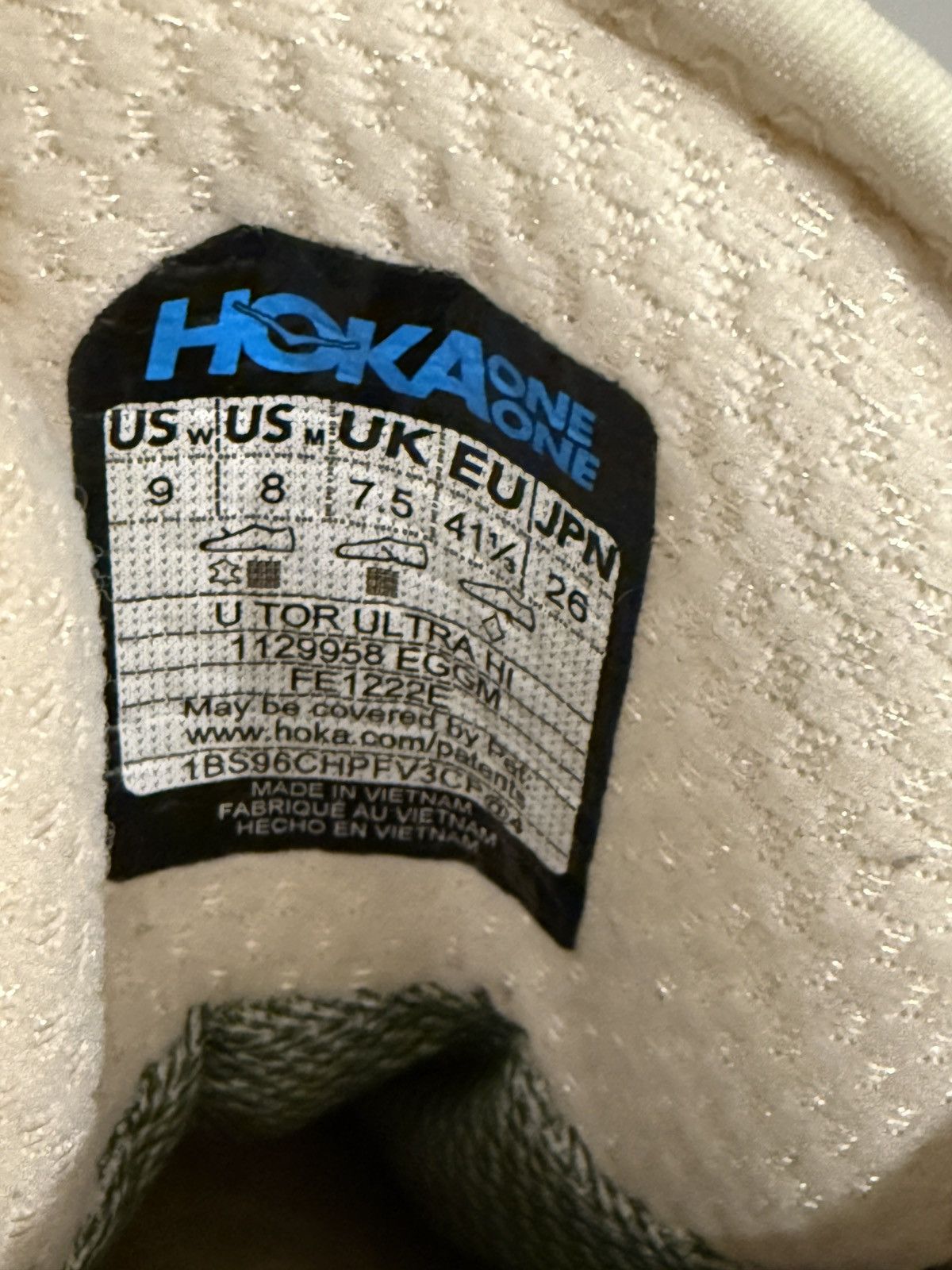 Hoka Hoka Tor Ultra Hi Eggnog Size 8M Size US 8 / EU 41 - 12 Thumbnail