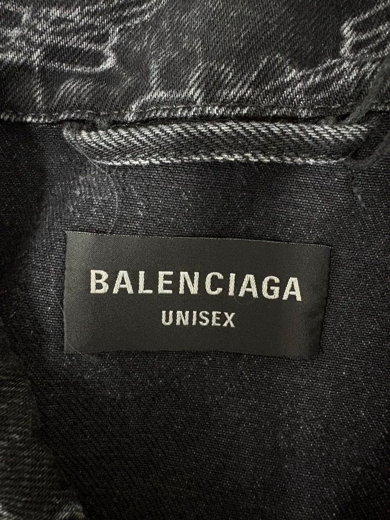 Balenciaga Balenciaga black buckle full print denim jacket-2506 Size US L / EU 52-54 / 3 - 3 Thumbnail