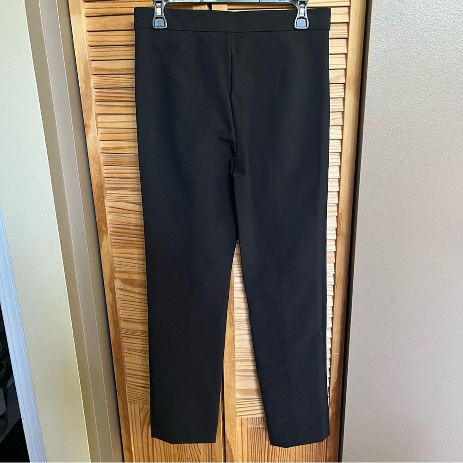 Banana Republic Banana Republic Black Straight Leg Dress Pants Size 6L Size 28" / US 6 / IT 42 - 4 Thumbnail